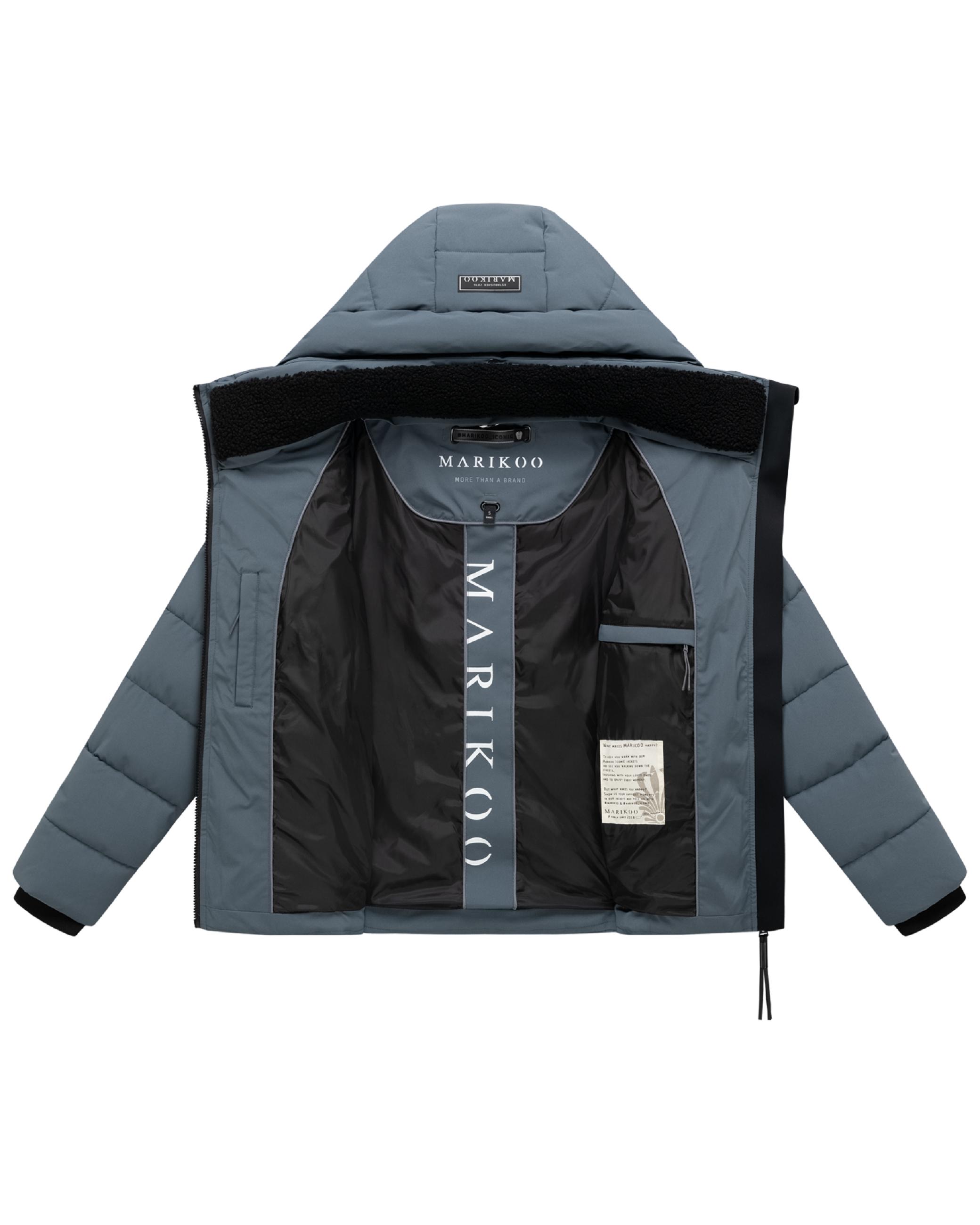 Warme Steppjacke mit abnehmbarem Kragen "Naanda XVI" Blue Grey