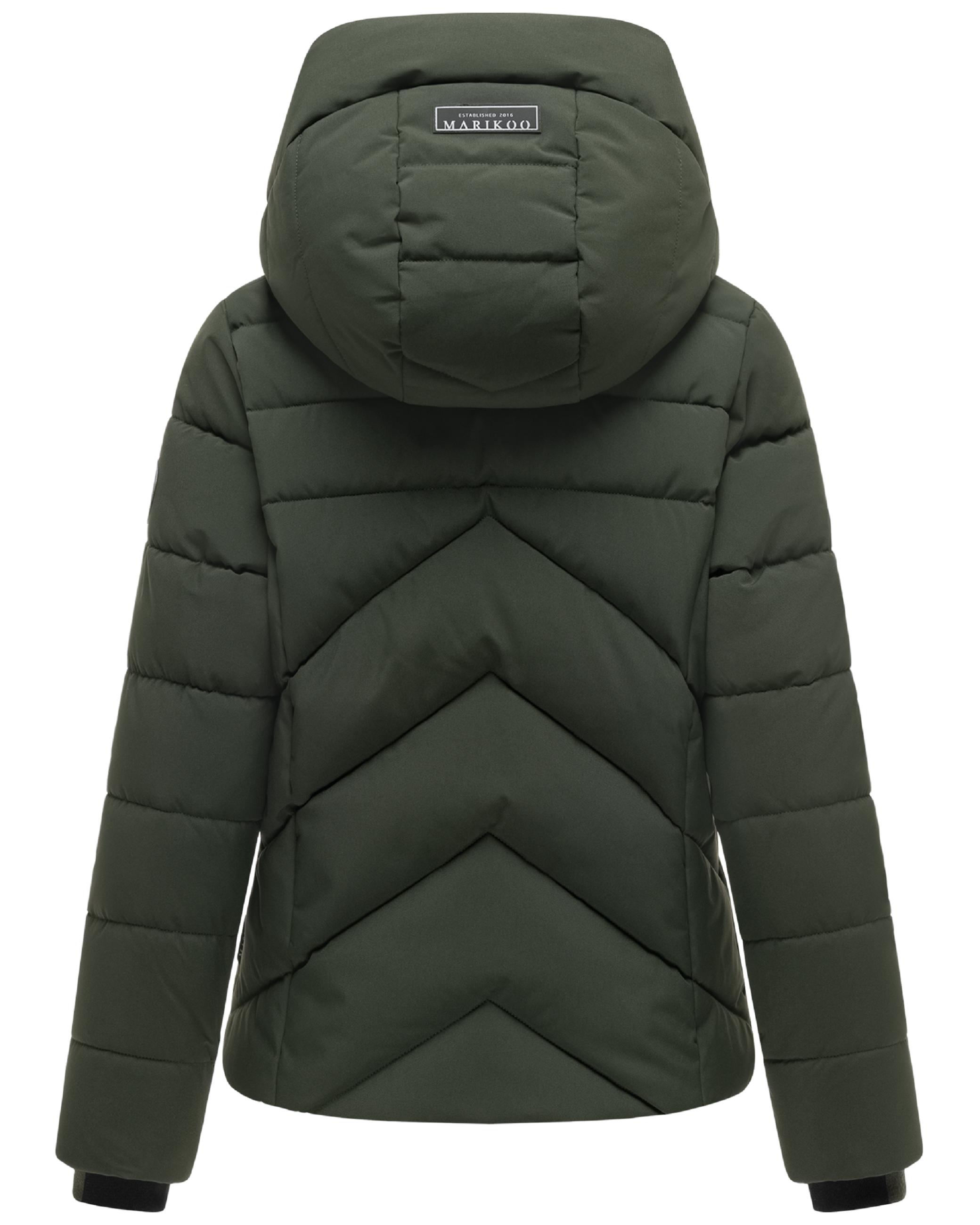 Warme Steppjacke mit abnehmbarem Kragen "Naanda XVI" Dark Olive