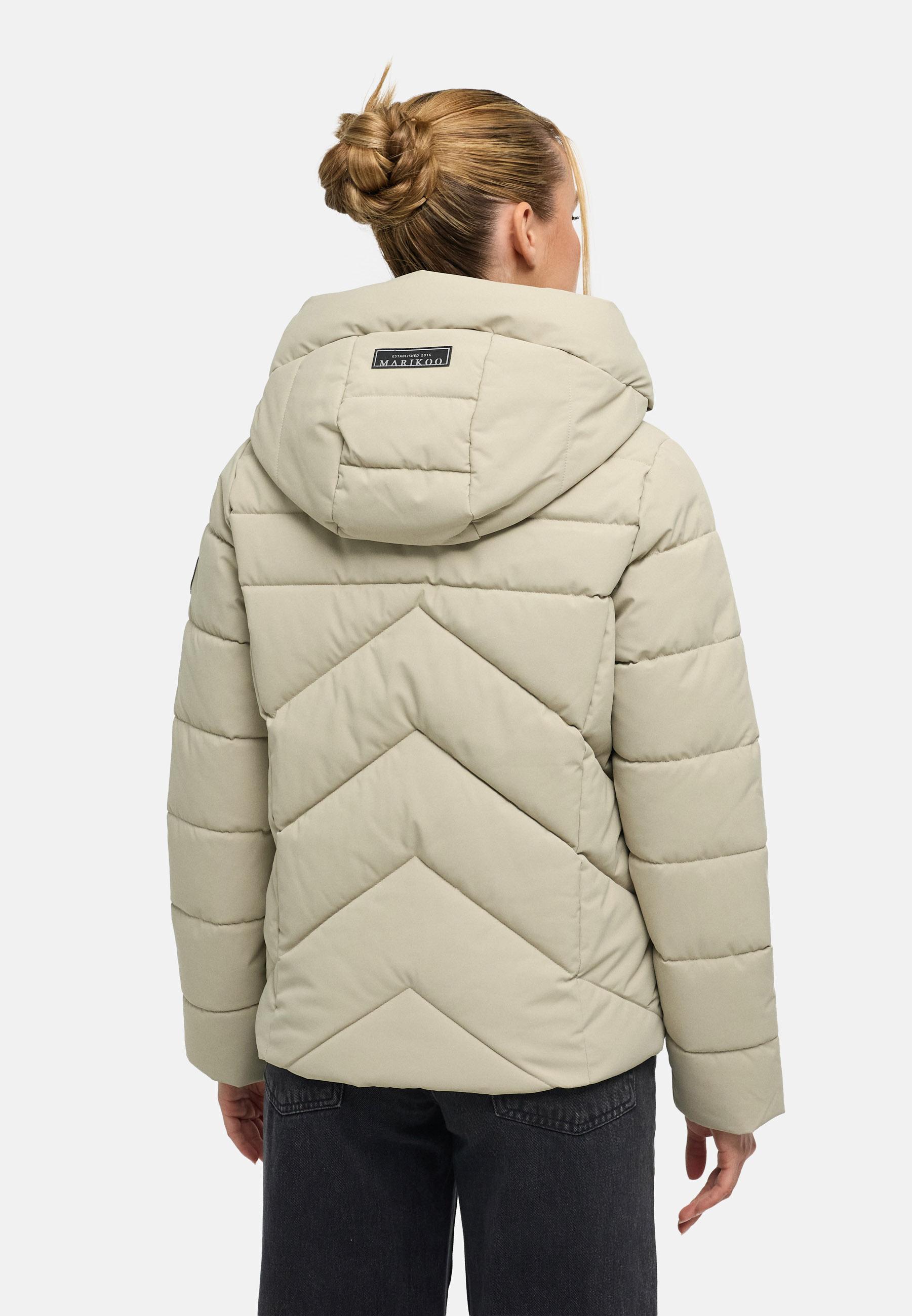 Warme Steppjacke mit abnehmbarem Kragen "Naanda XVI" Pebble Grey