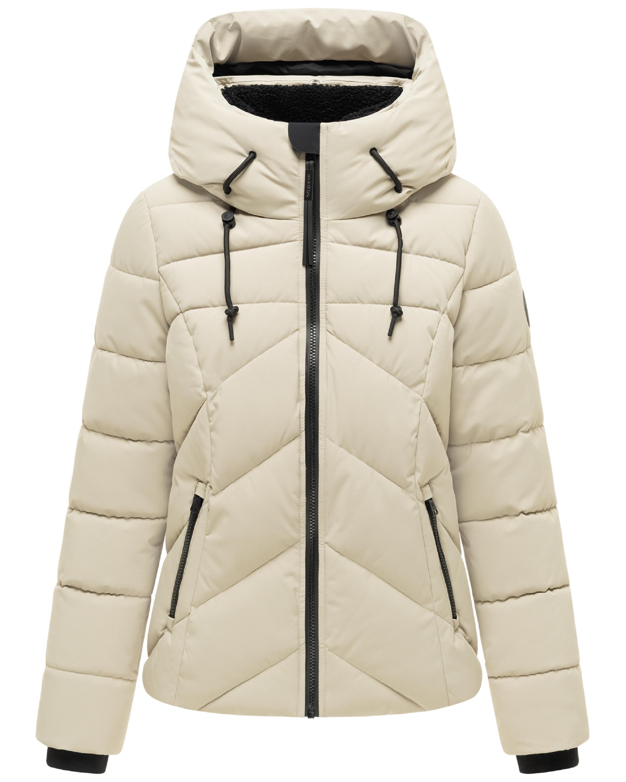 Warme Steppjacke mit abnehmbarem Kragen "Naanda XVI" Pebble Grey