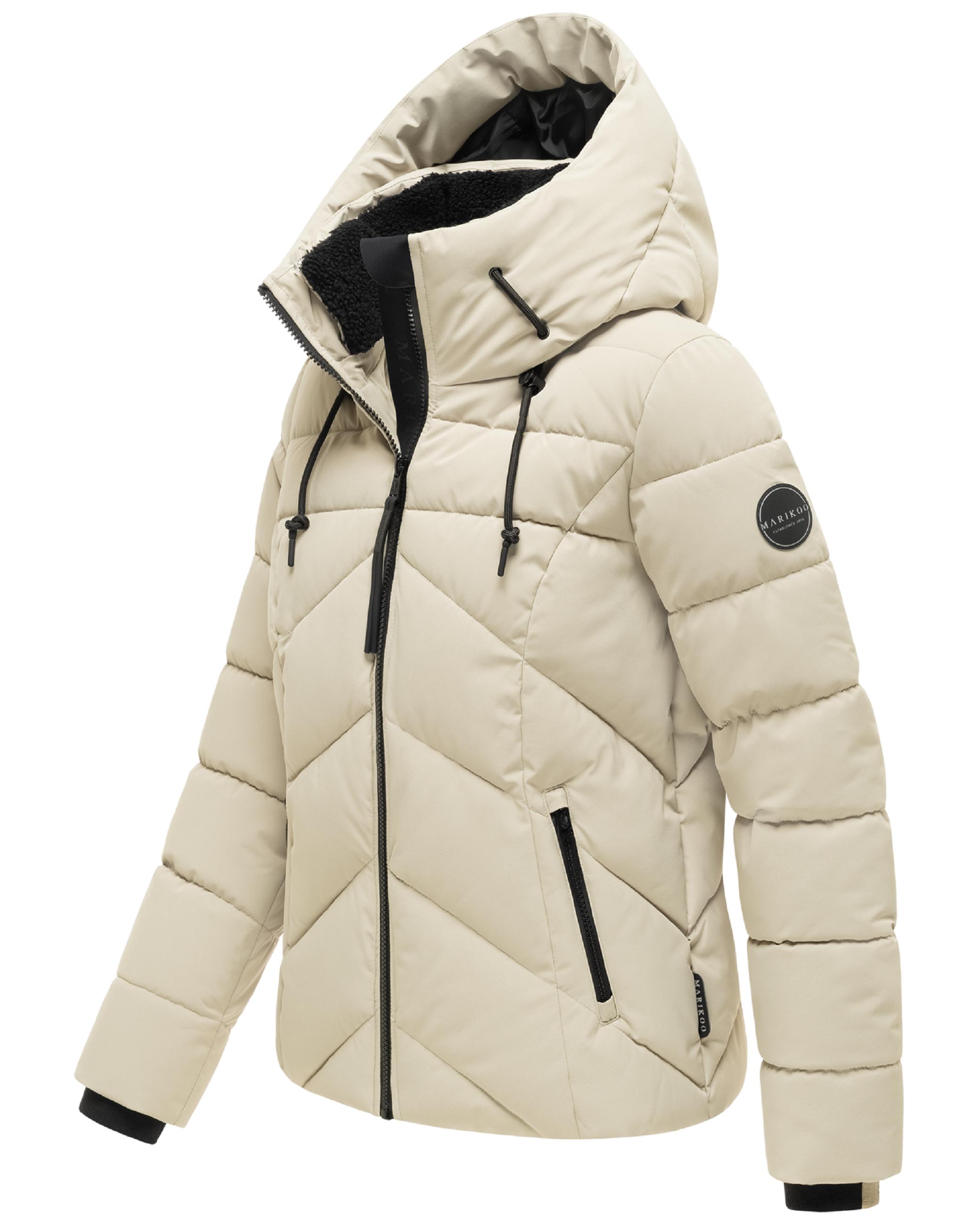 Warme Steppjacke mit abnehmbarem Kragen "Naanda XVI" Pebble Grey