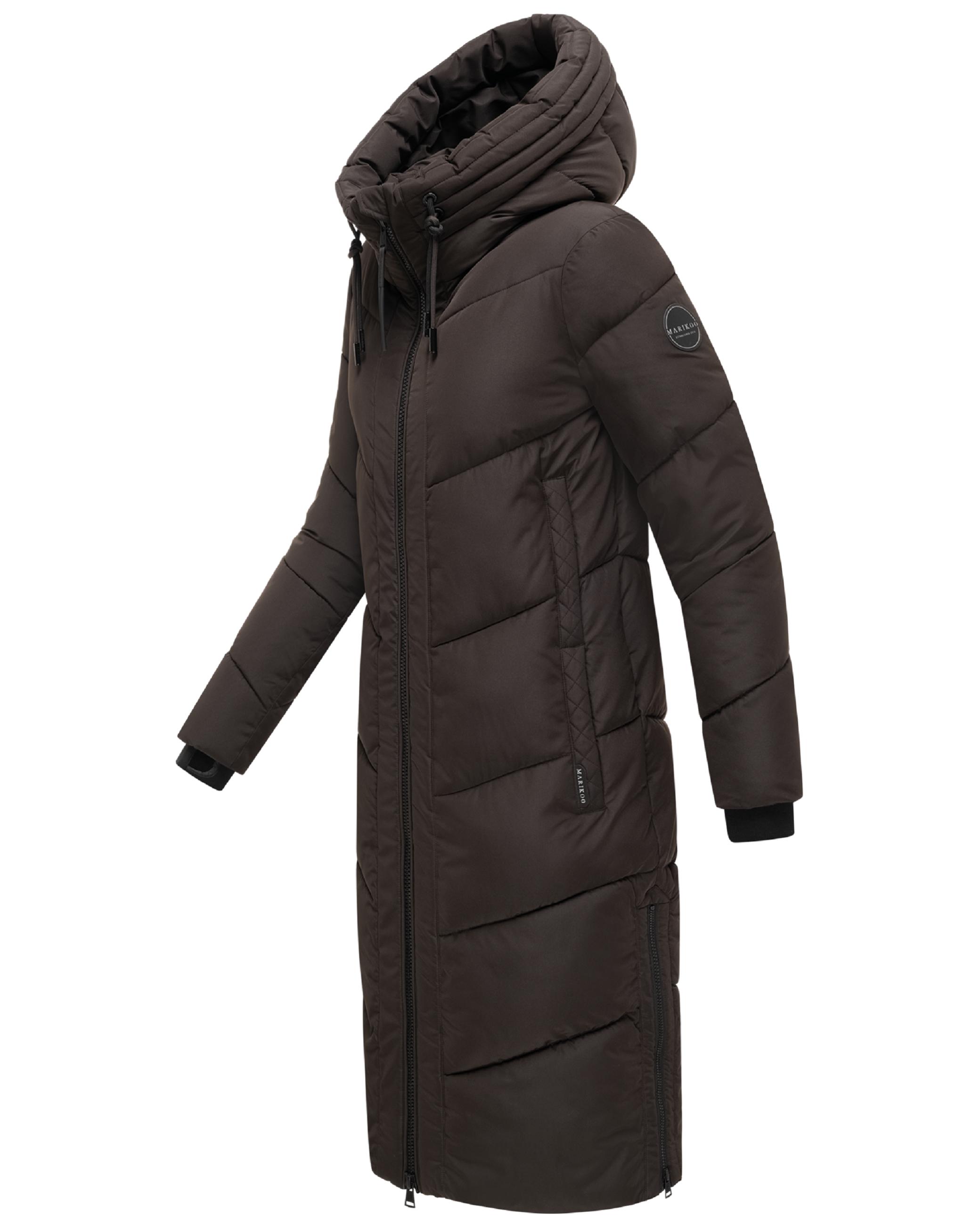Wintermantel Steppmantel mit Kapuze "Nadaree XVI" Choco