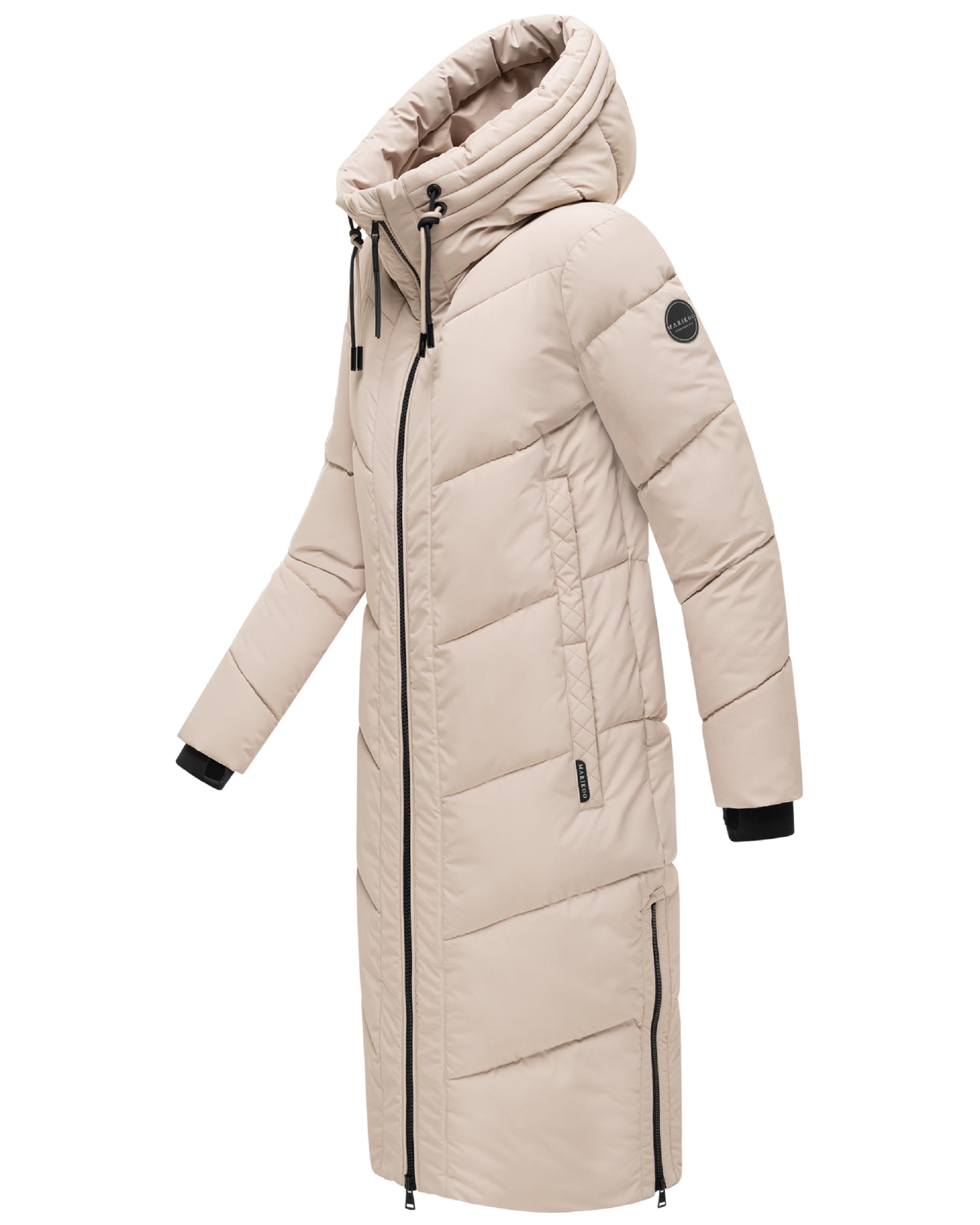 Wintermantel Steppmantel mit Kapuze "Nadaree XVI" Light Taupe