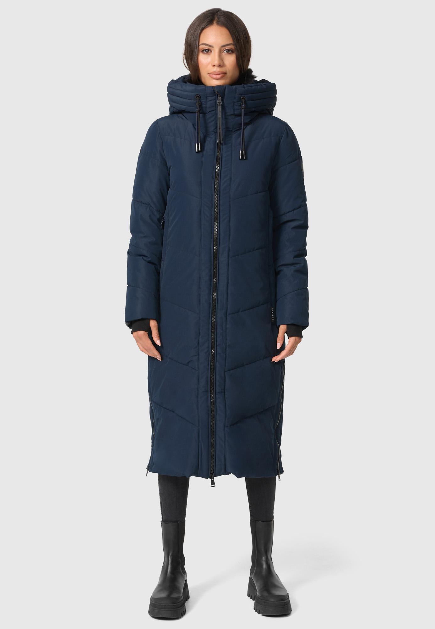 Wintermantel Steppmantel mit Kapuze "Nadaree XVI" Navy