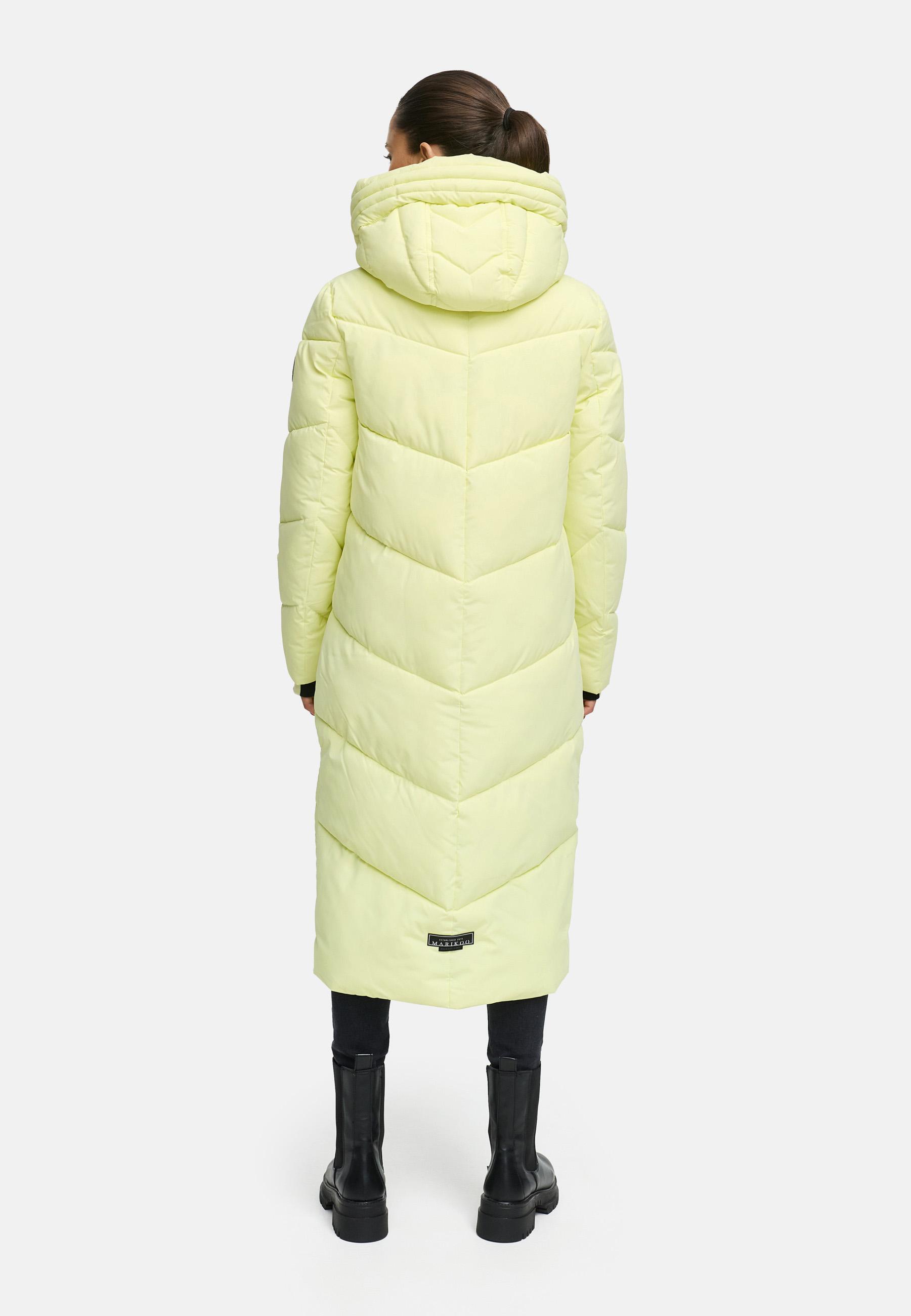Wintermantel Steppmantel mit Kapuze "Nadaree XVI" Pastell Yellow