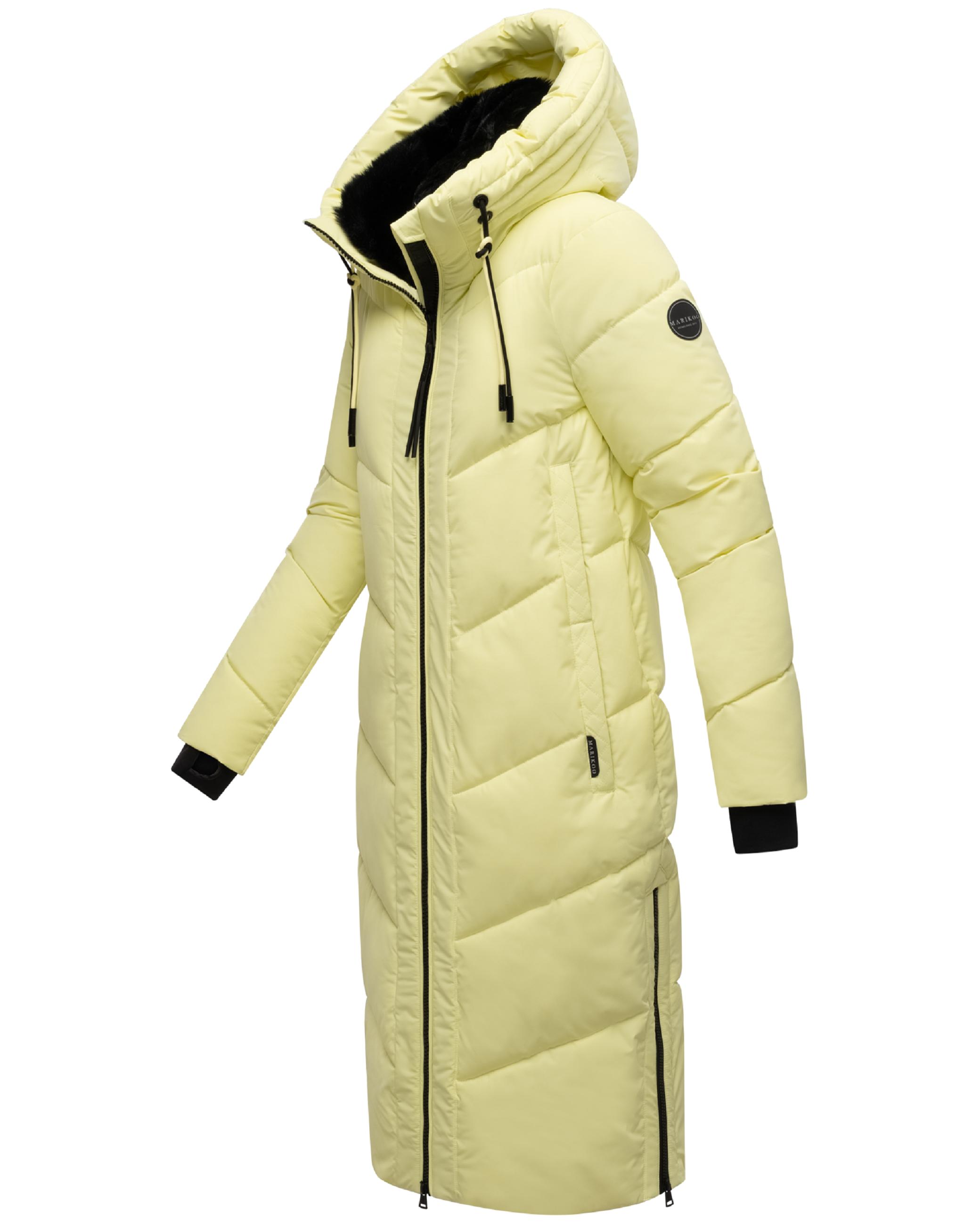 Wintermantel Steppmantel mit Kapuze "Nadaree XVI" Pastell Yellow
