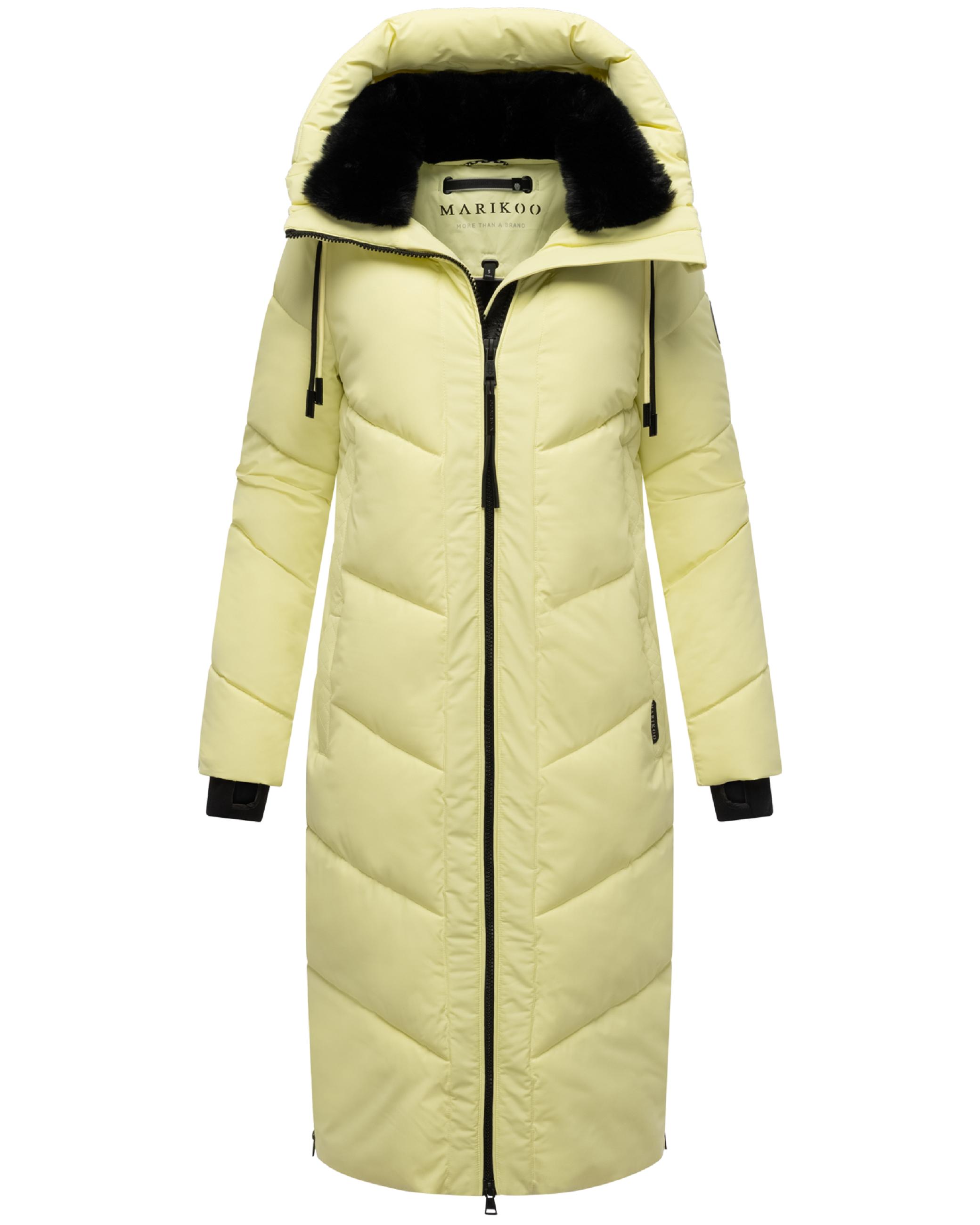 Wintermantel Steppmantel mit Kapuze "Nadaree XVI" Pastell Yellow