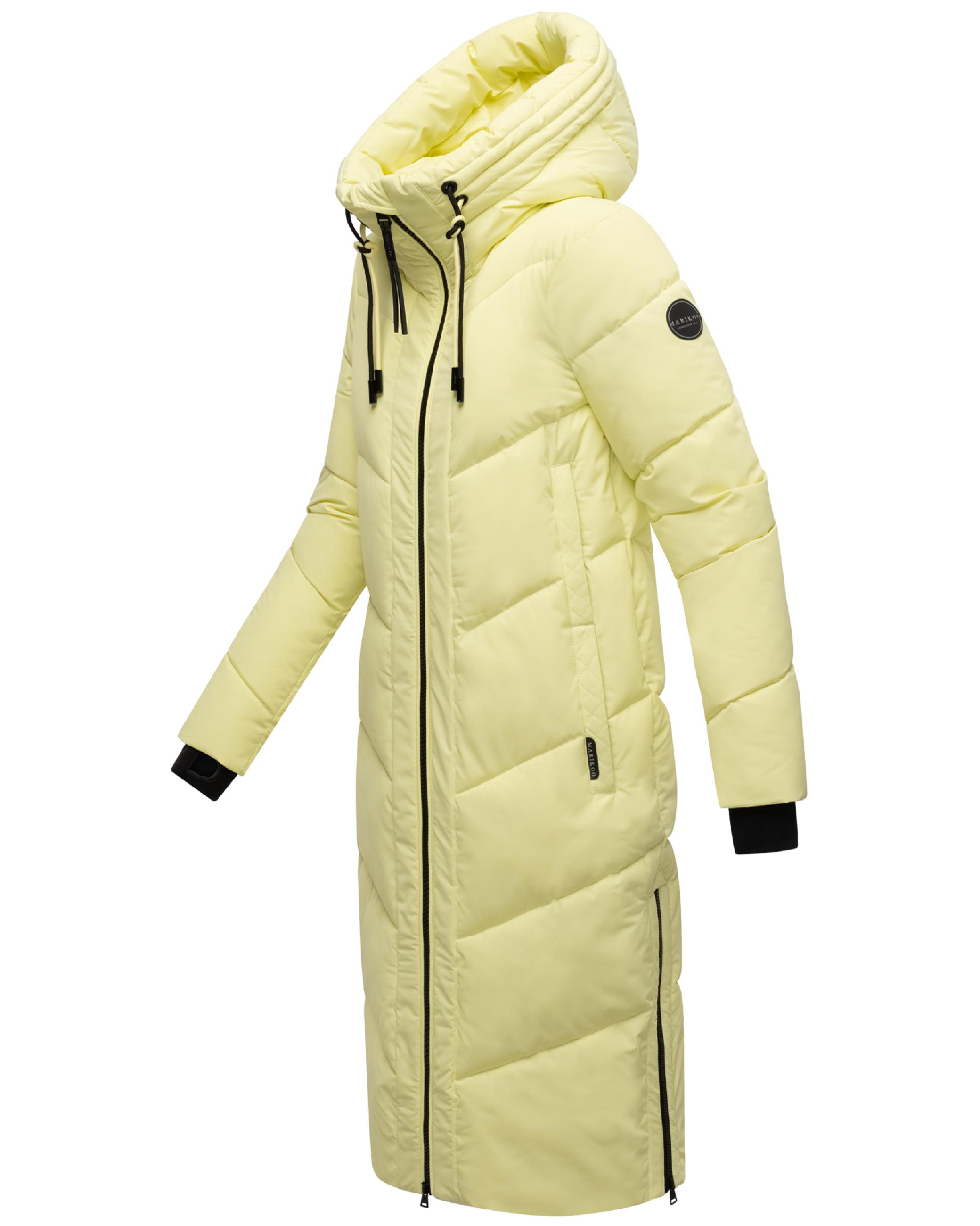 Wintermantel Steppmantel mit Kapuze "Nadaree XVI" Pastell Yellow