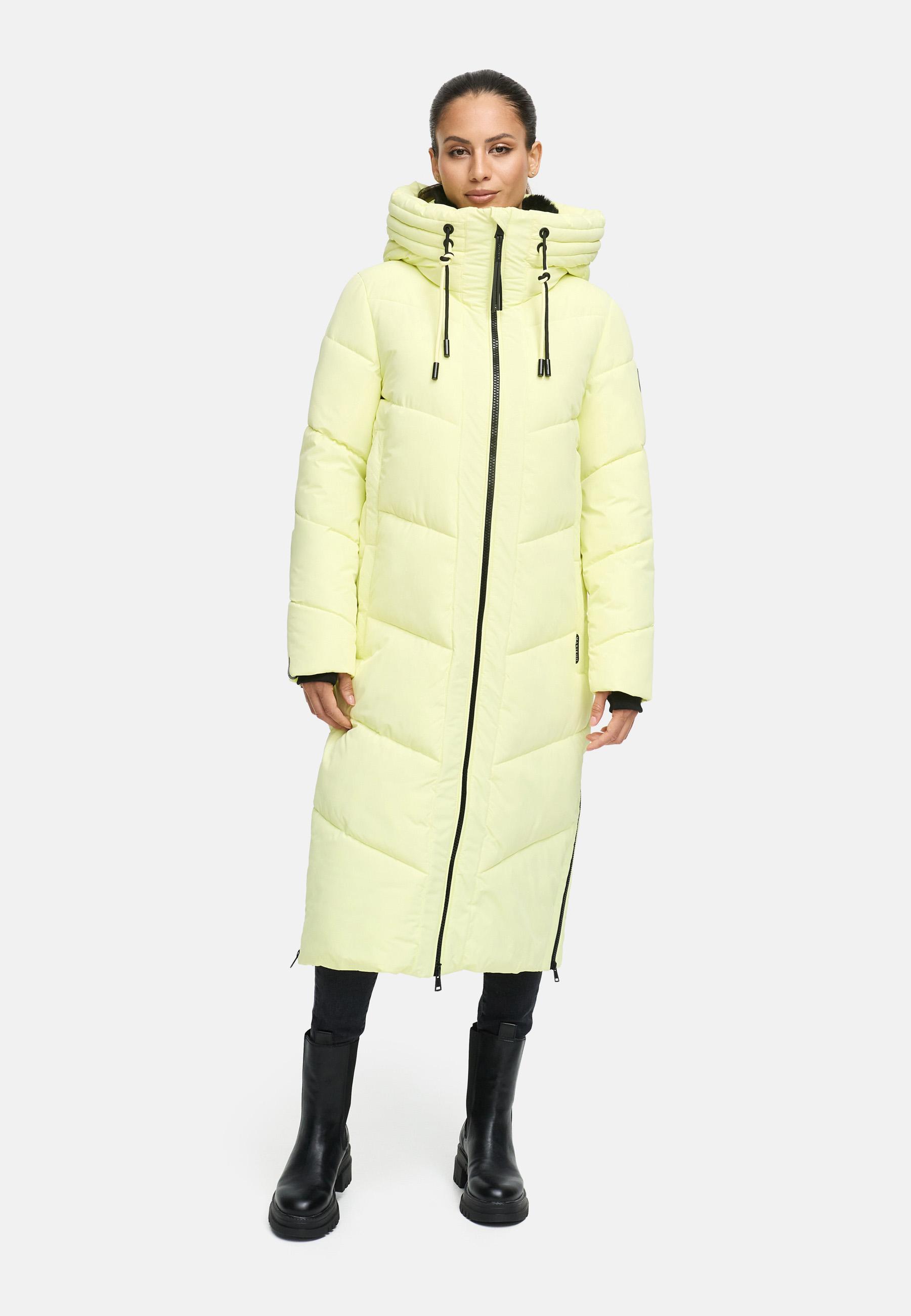 Wintermantel Steppmantel mit Kapuze "Nadaree XVI" Pastell Yellow
