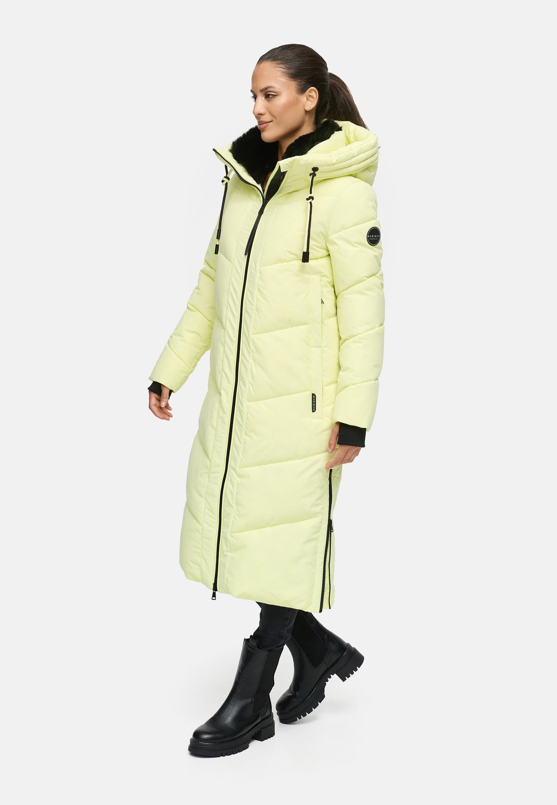 Wintermantel Steppmantel mit Kapuze "Nadaree XVI" Pastell Yellow