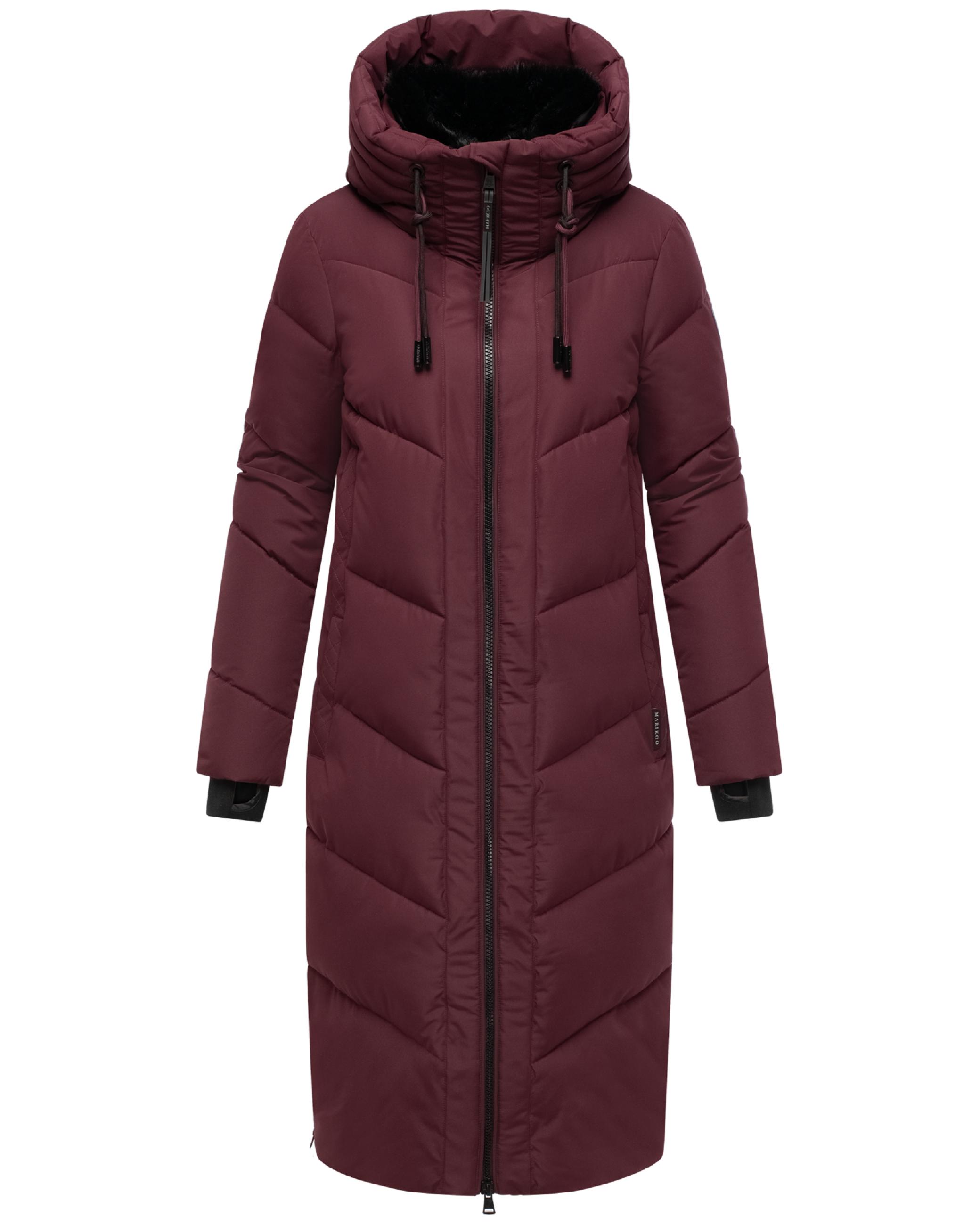 Wintermantel Steppmantel mit Kapuze "Nadaree XVI" Wine