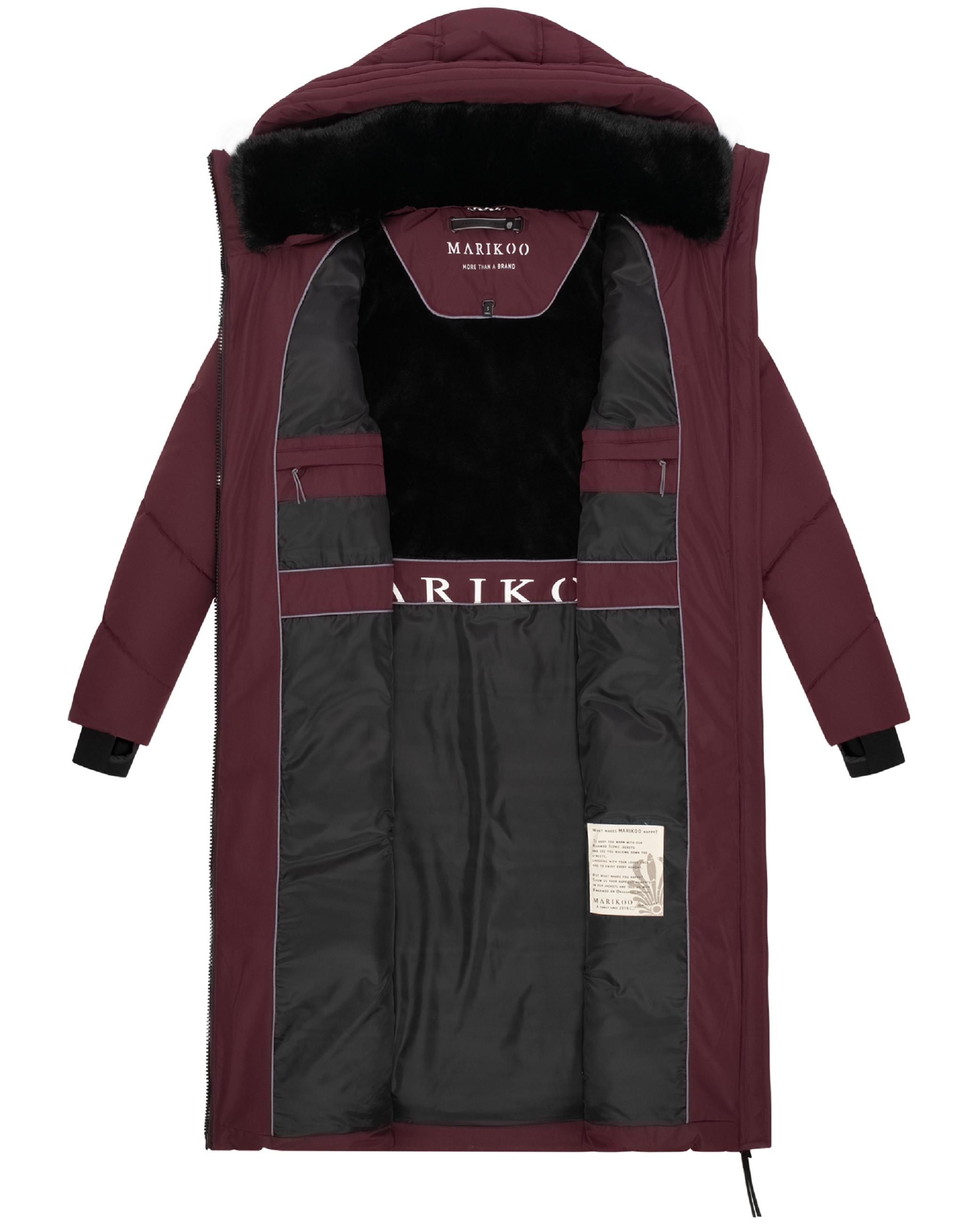 Wintermantel Steppmantel mit Kapuze "Nadaree XVI" Wine