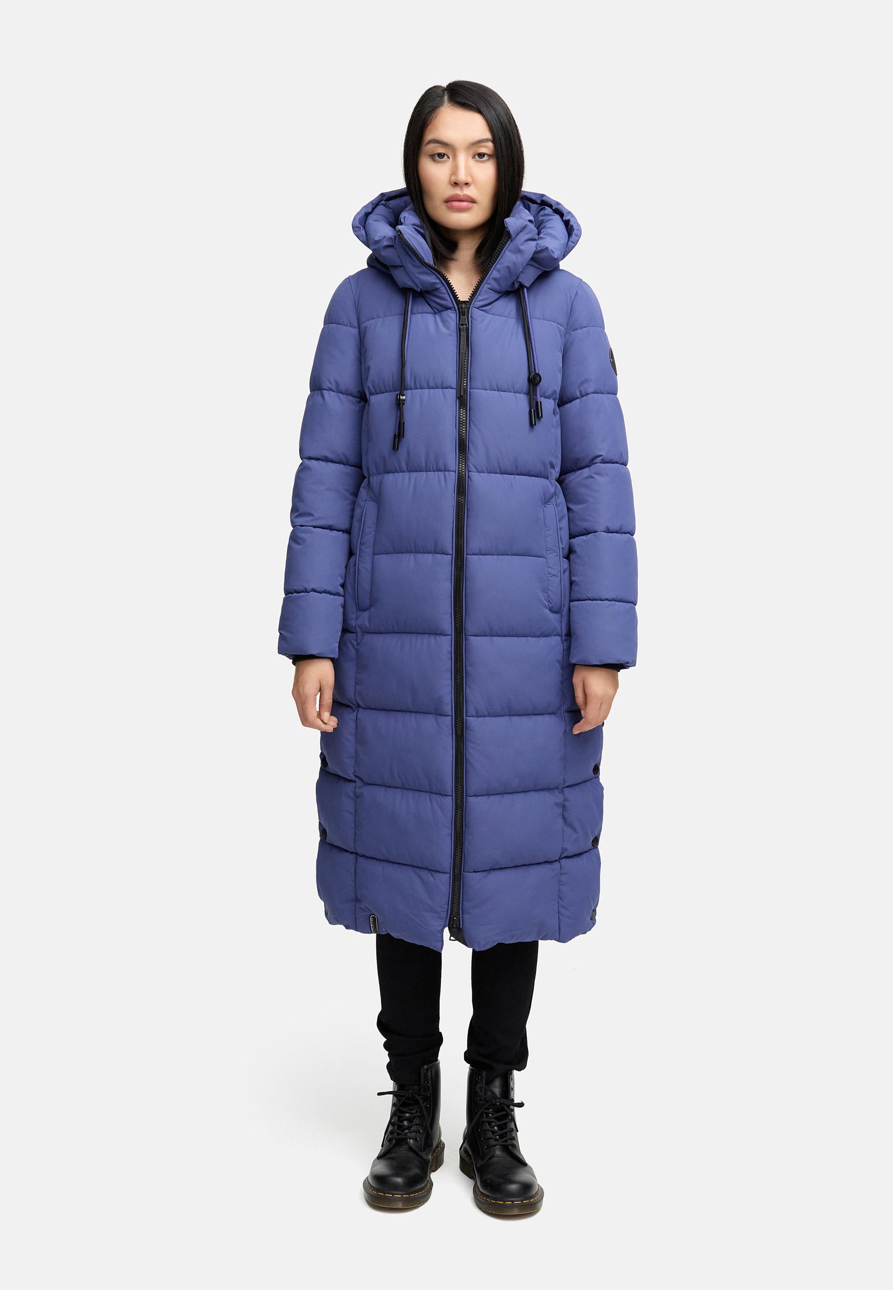Langer Steppmantel "Nadeshikoo XVI" Blue Violet