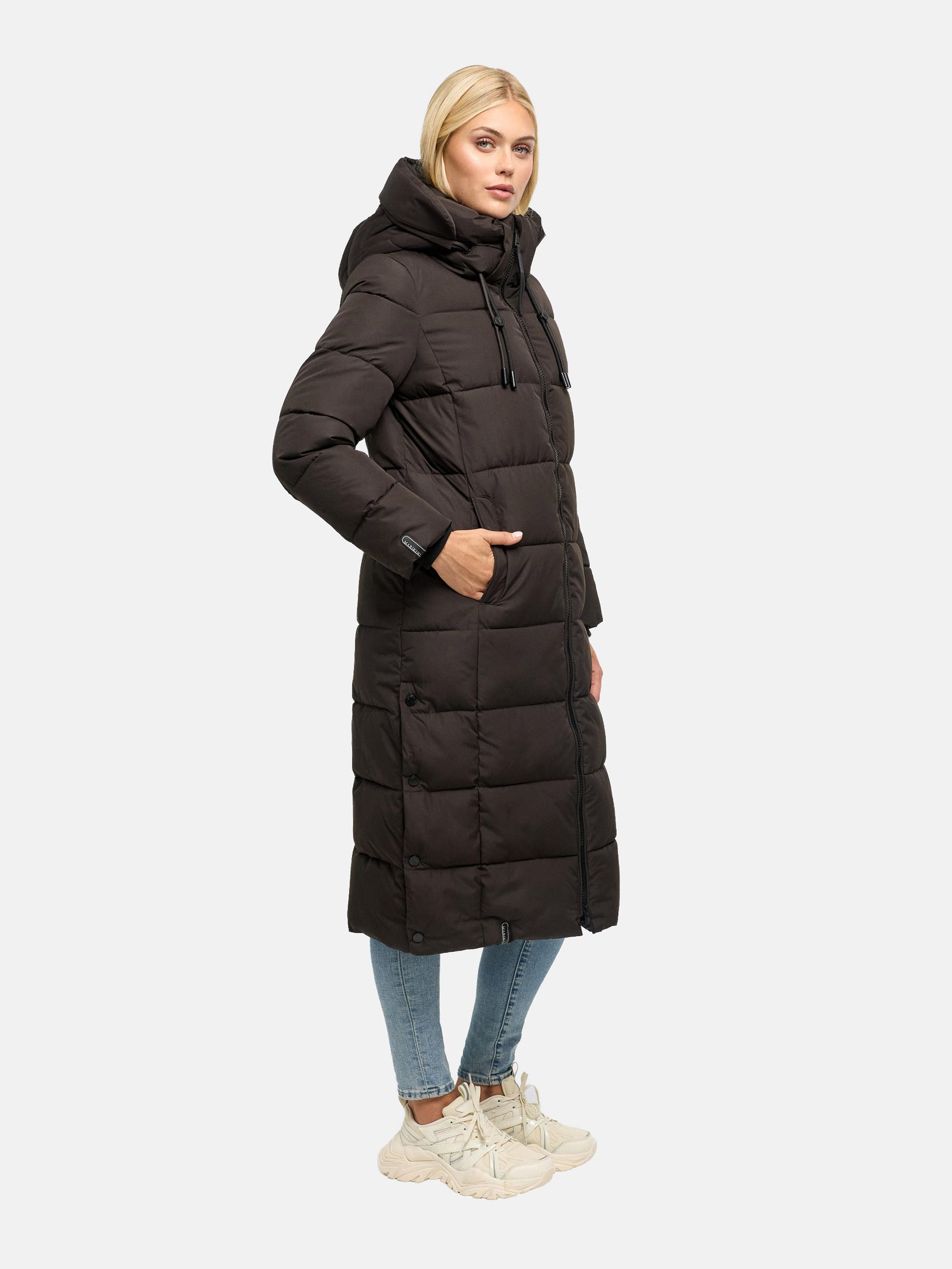 Langer Steppmantel "Nadeshikoo XVI" Choco
