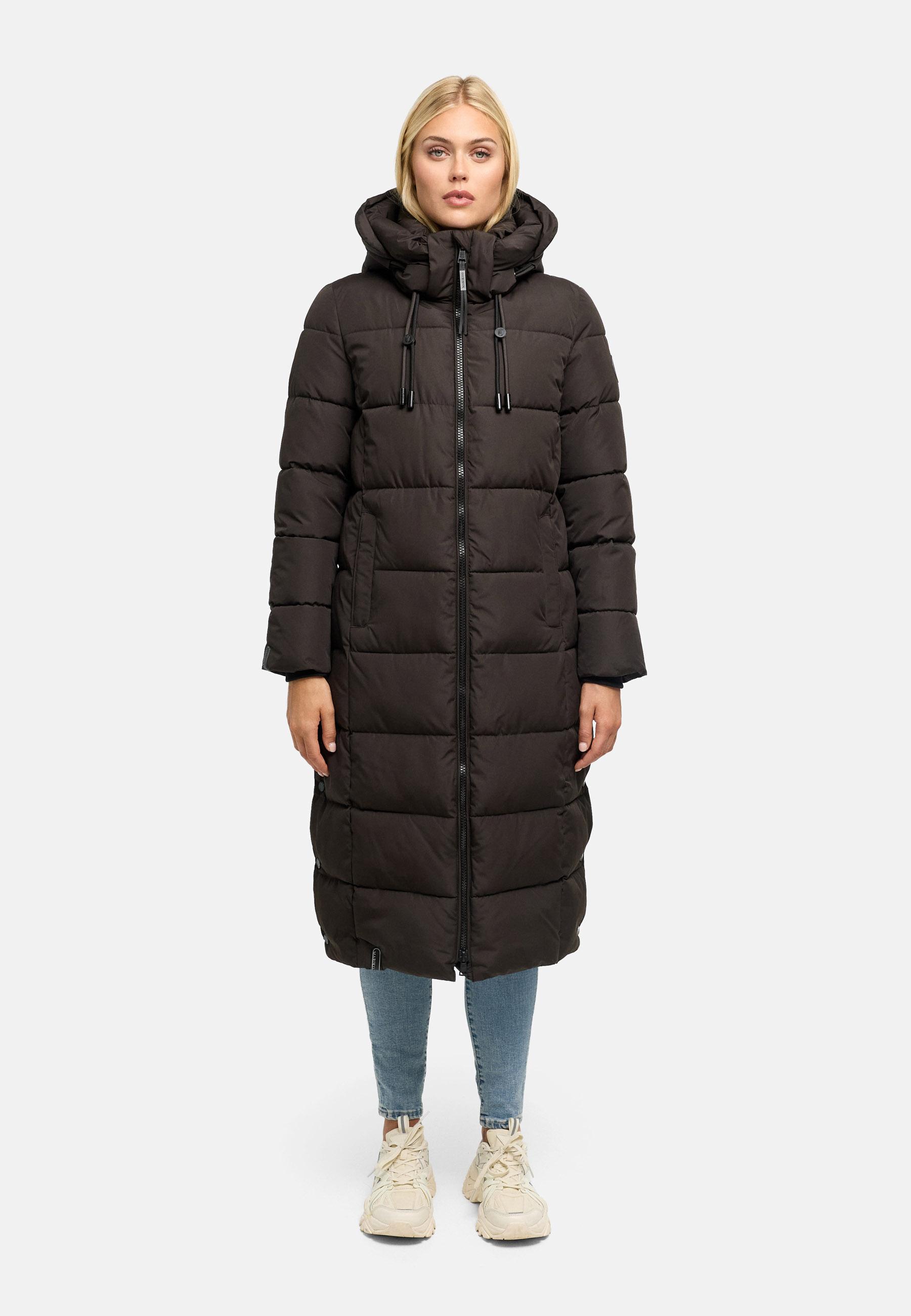 Langer Steppmantel "Nadeshikoo XVI" Choco