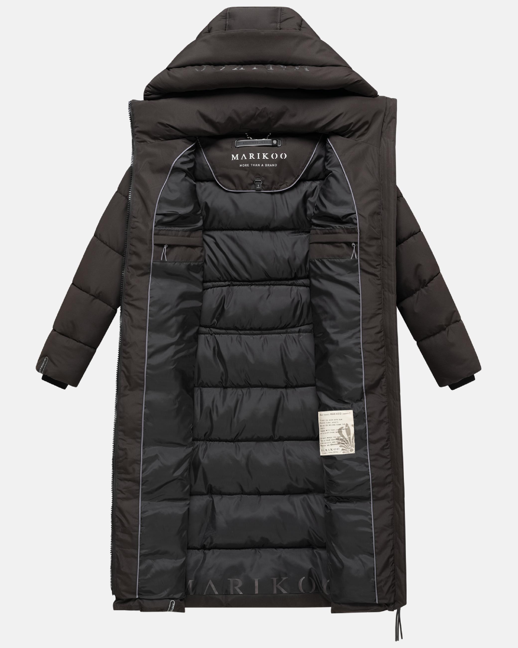 Langer Steppmantel "Nadeshikoo XVI" Choco
