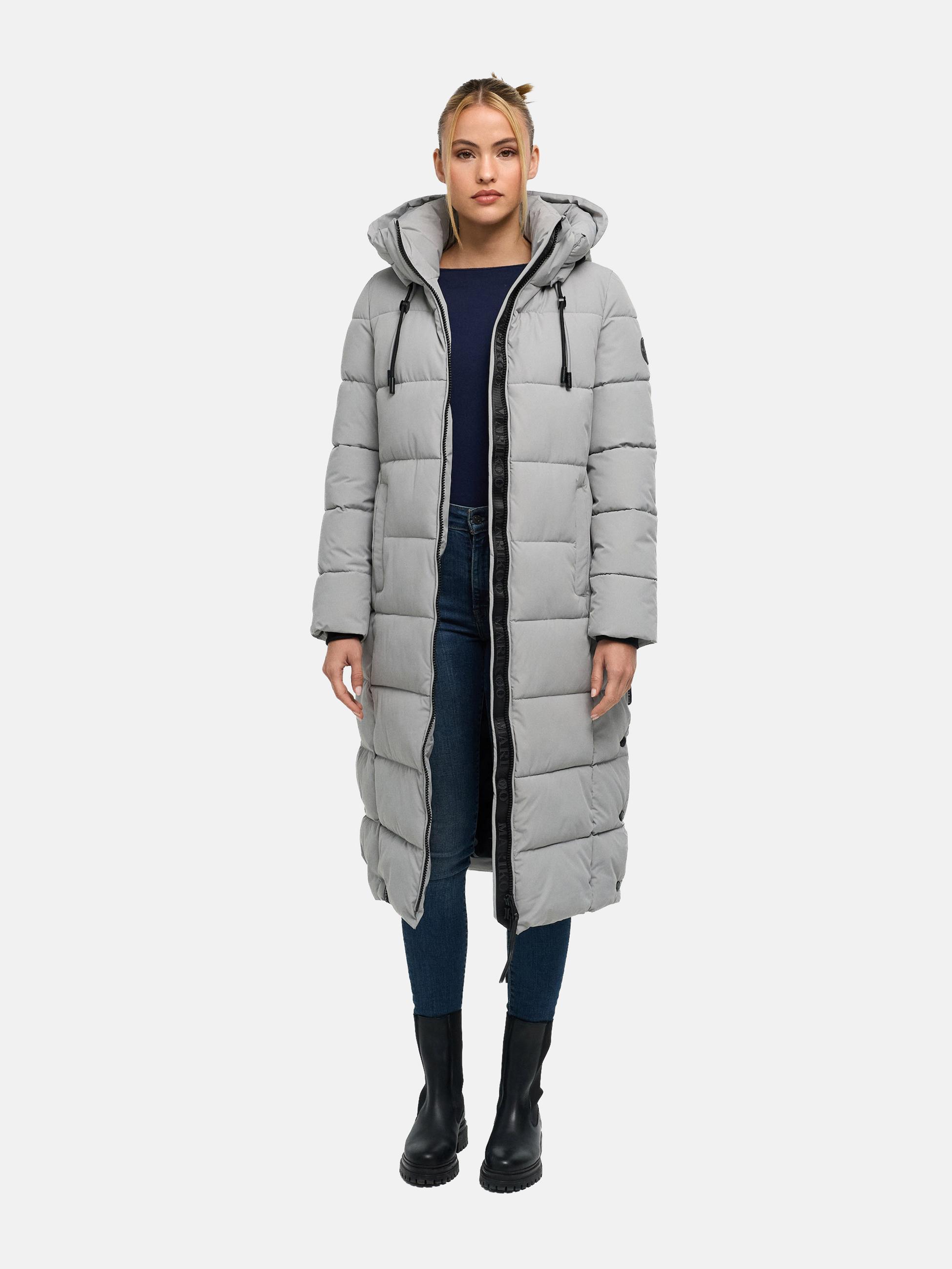 Langer Steppmantel "Nadeshikoo XVI" Grey