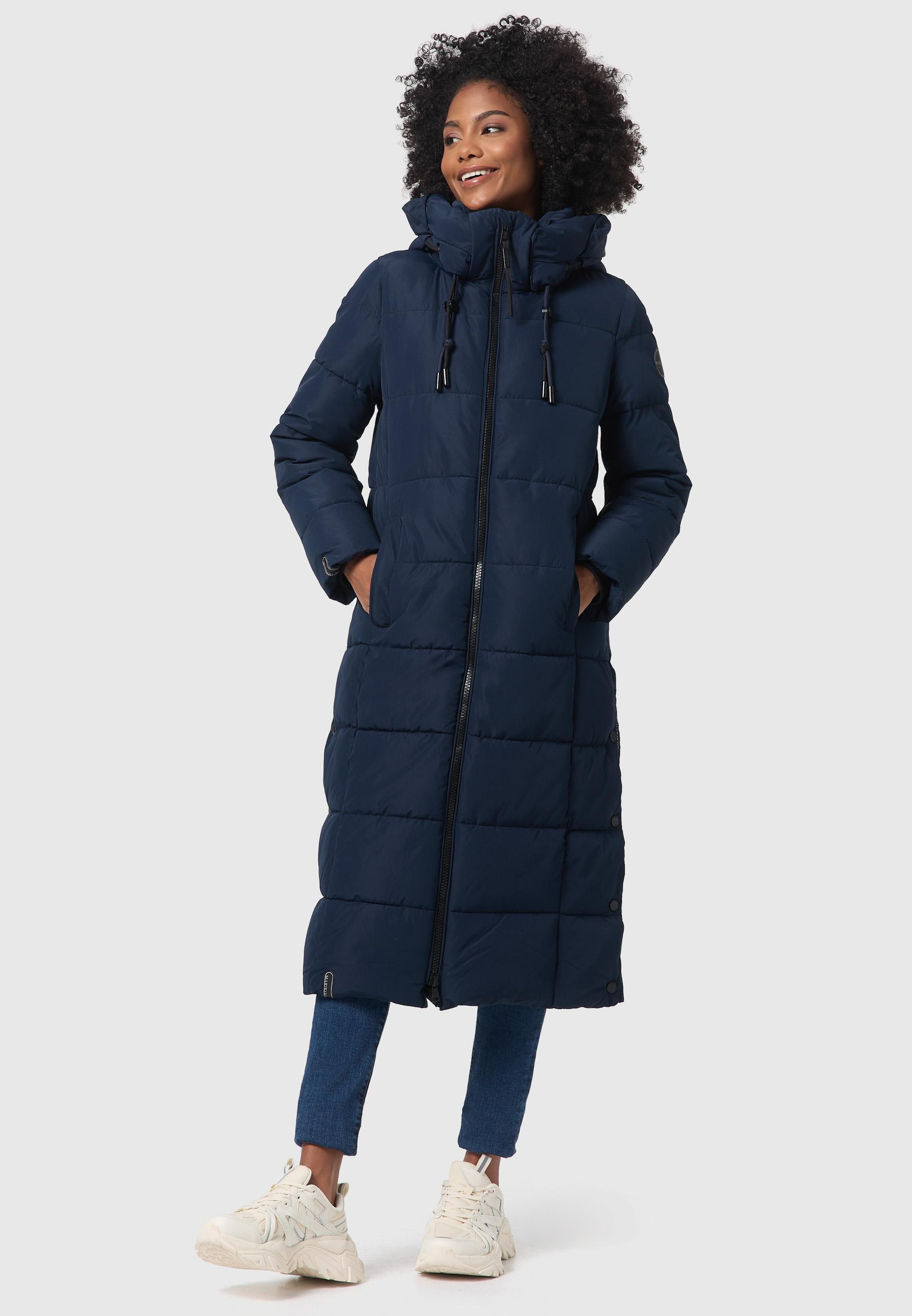 Langer Steppmantel "Nadeshikoo XVI" Navy