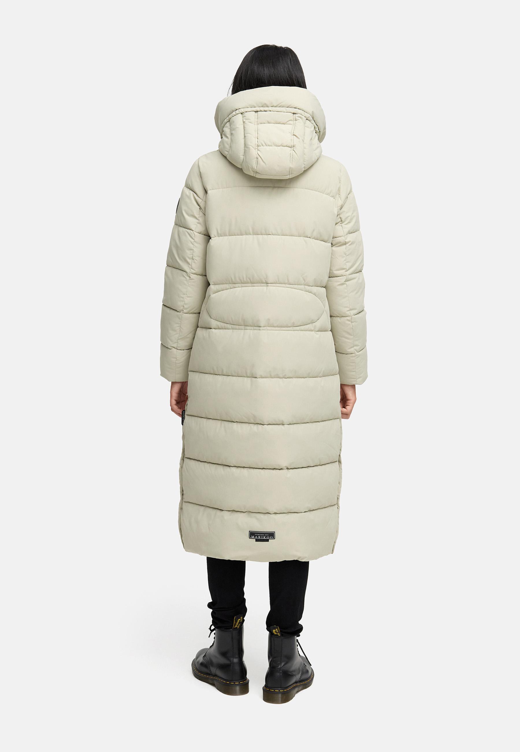 Langer Steppmantel "Nadeshikoo XVI" Pebble Grey
