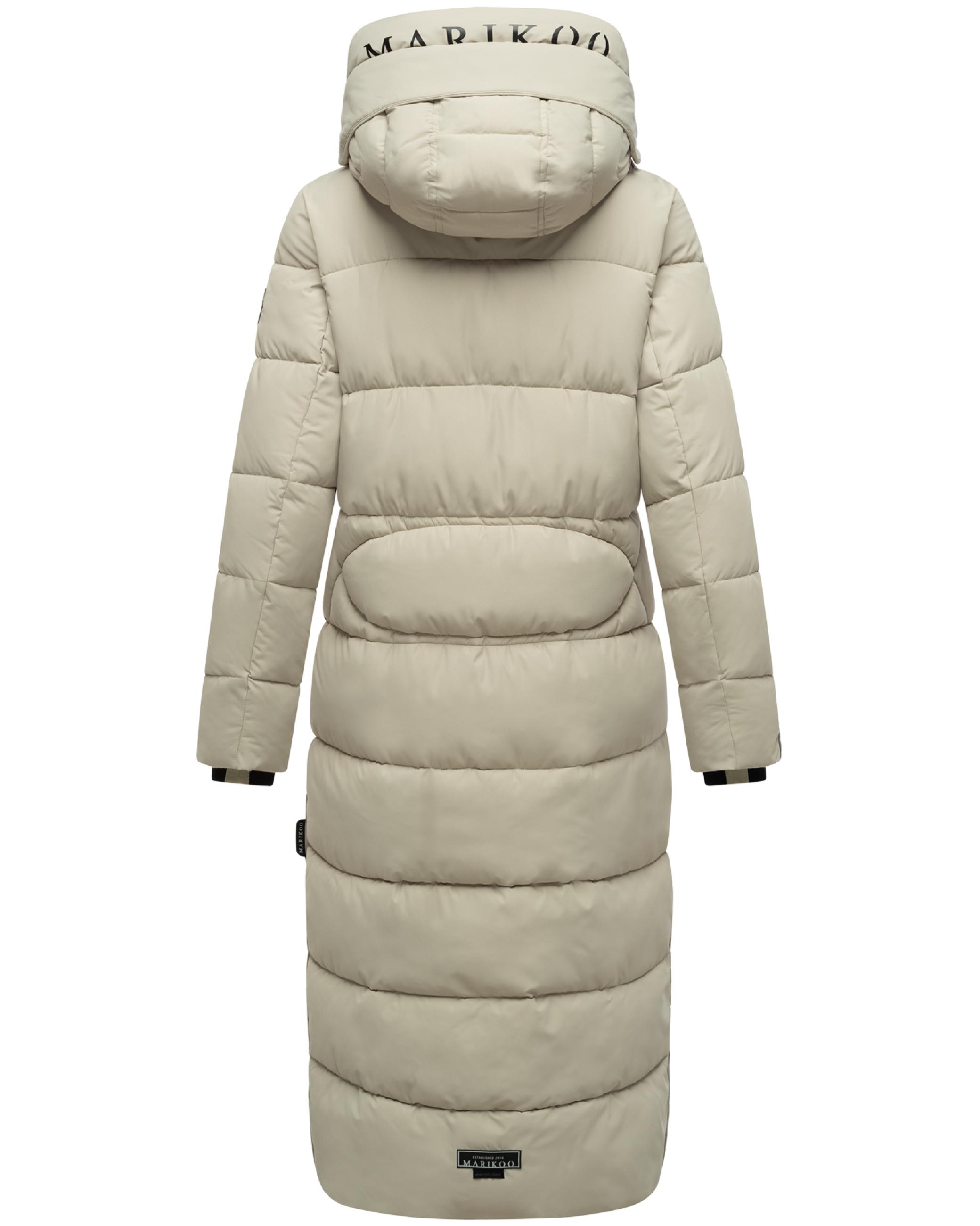 Langer Steppmantel "Nadeshikoo XVI" Pebble Grey