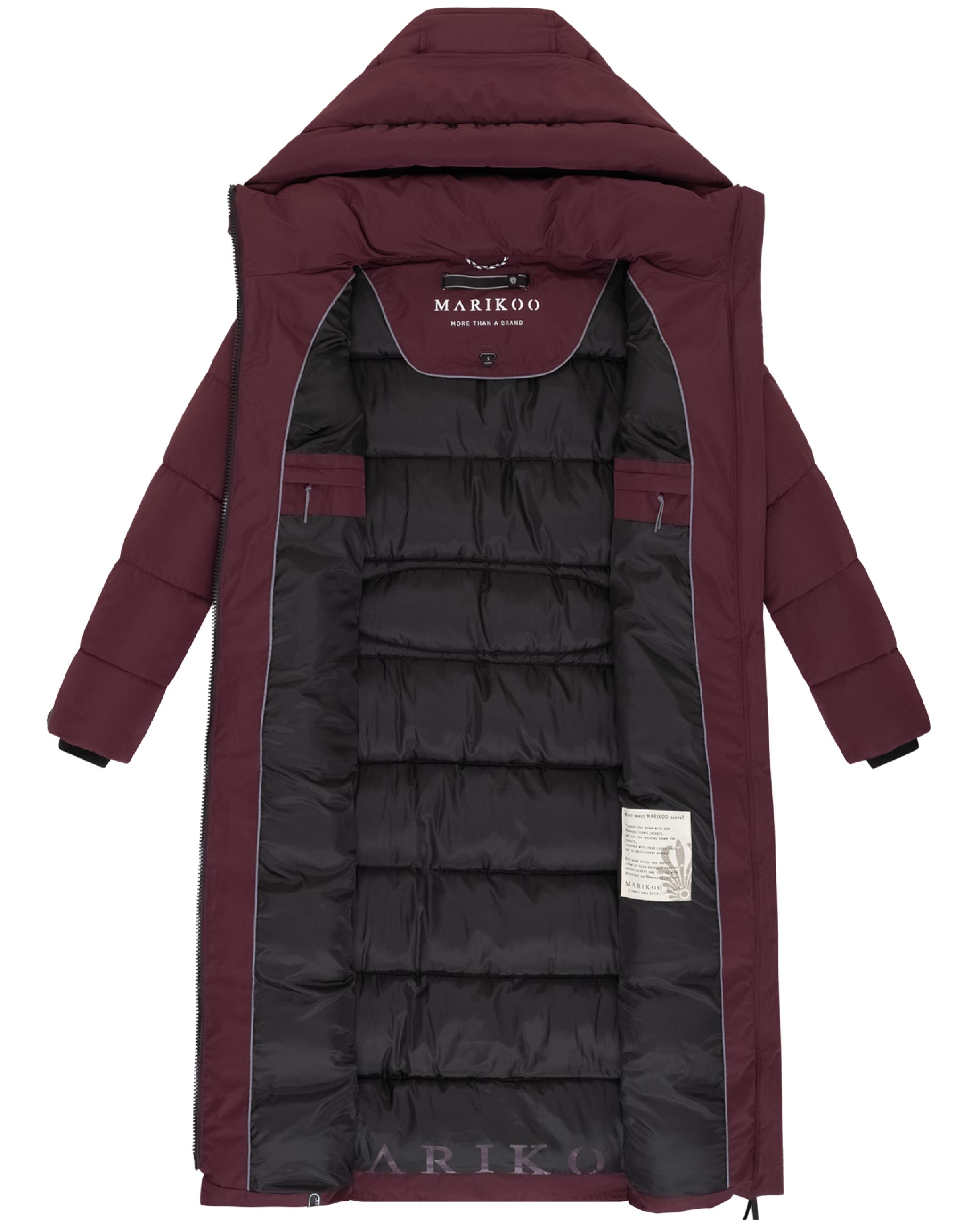 Langer Steppmantel "Nadeshikoo XVI" Wine