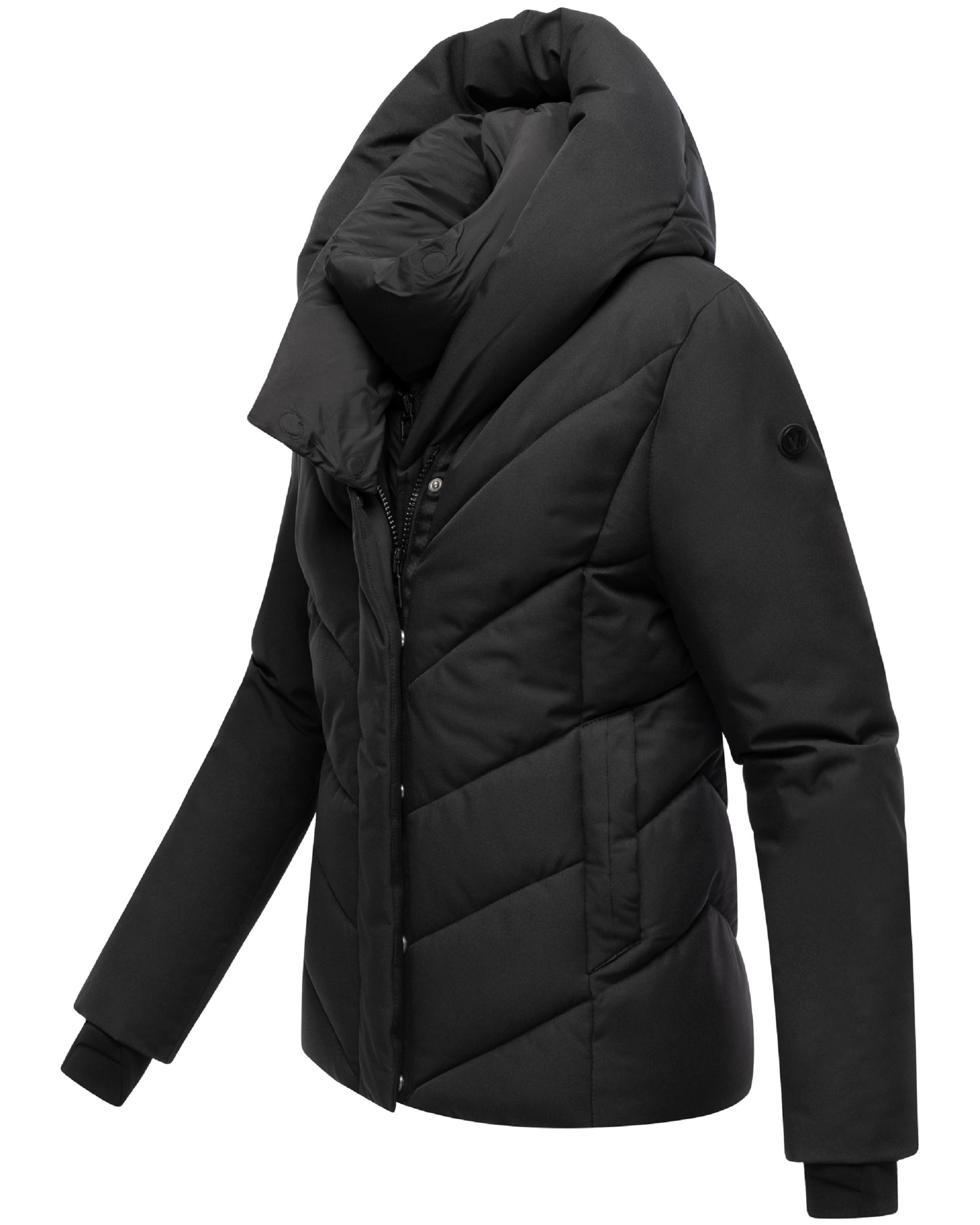 Warme Steppjacke mit abnehmbarem Kragen-Einsatz "Nadiraa 16" Black