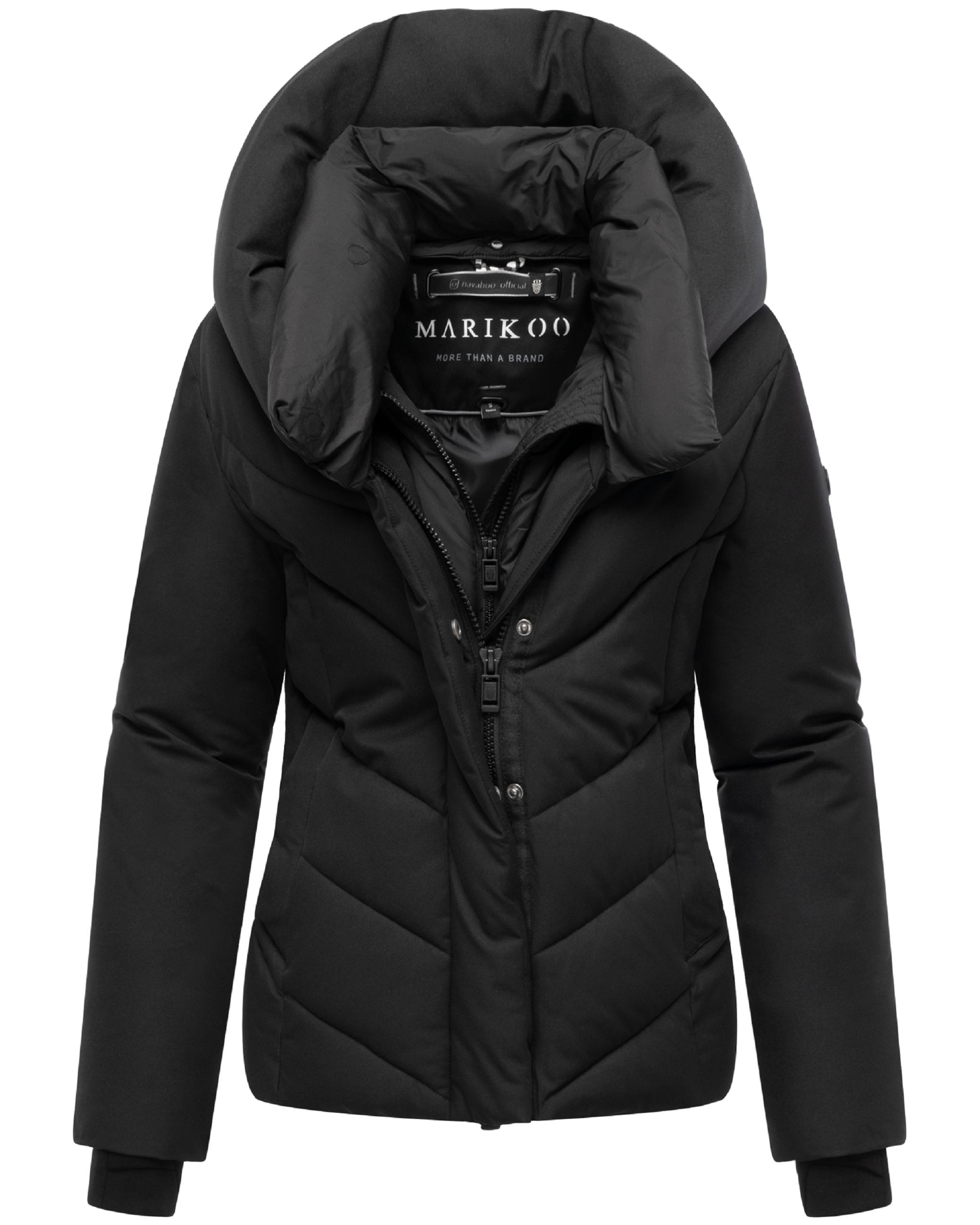 Warme Steppjacke mit abnehmbarem Kragen-Einsatz "Nadiraa 16" Black