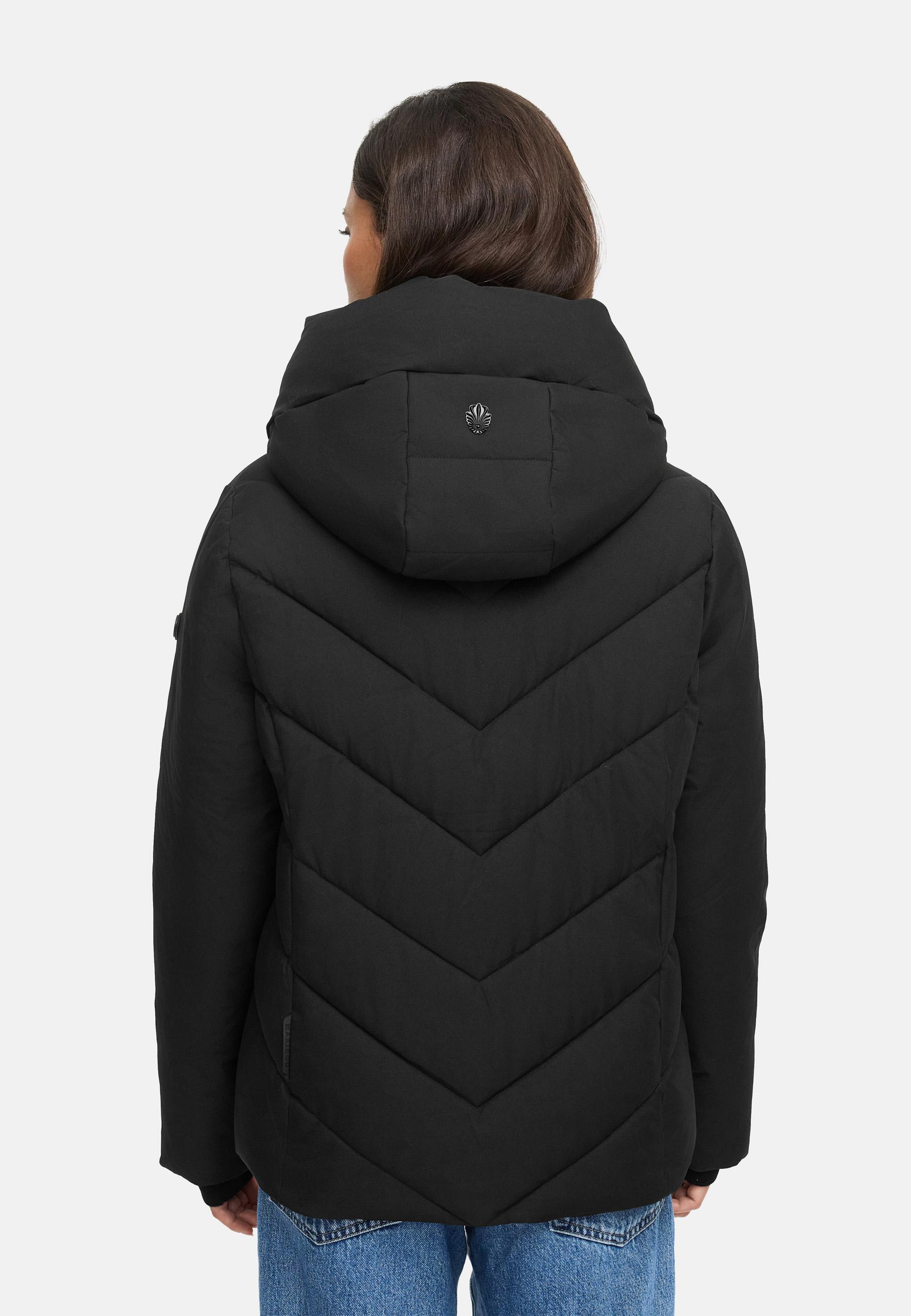 Warme Steppjacke mit abnehmbarem Kragen-Einsatz "Nadiraa 16" Black