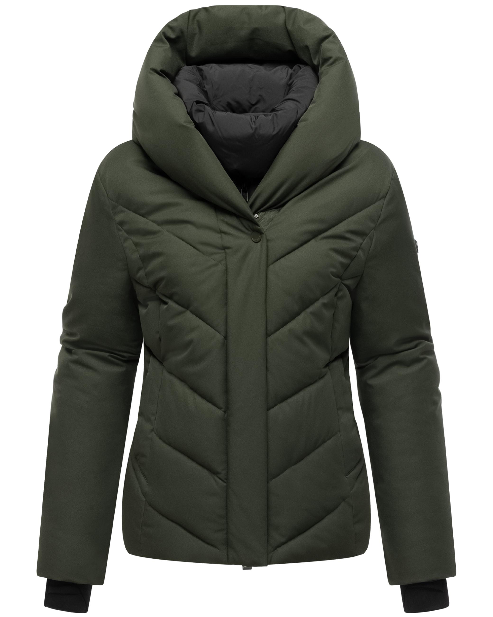Warme Steppjacke mit abnehmbarem Kragen-Einsatz "Nadiraa 16" Dark Olive