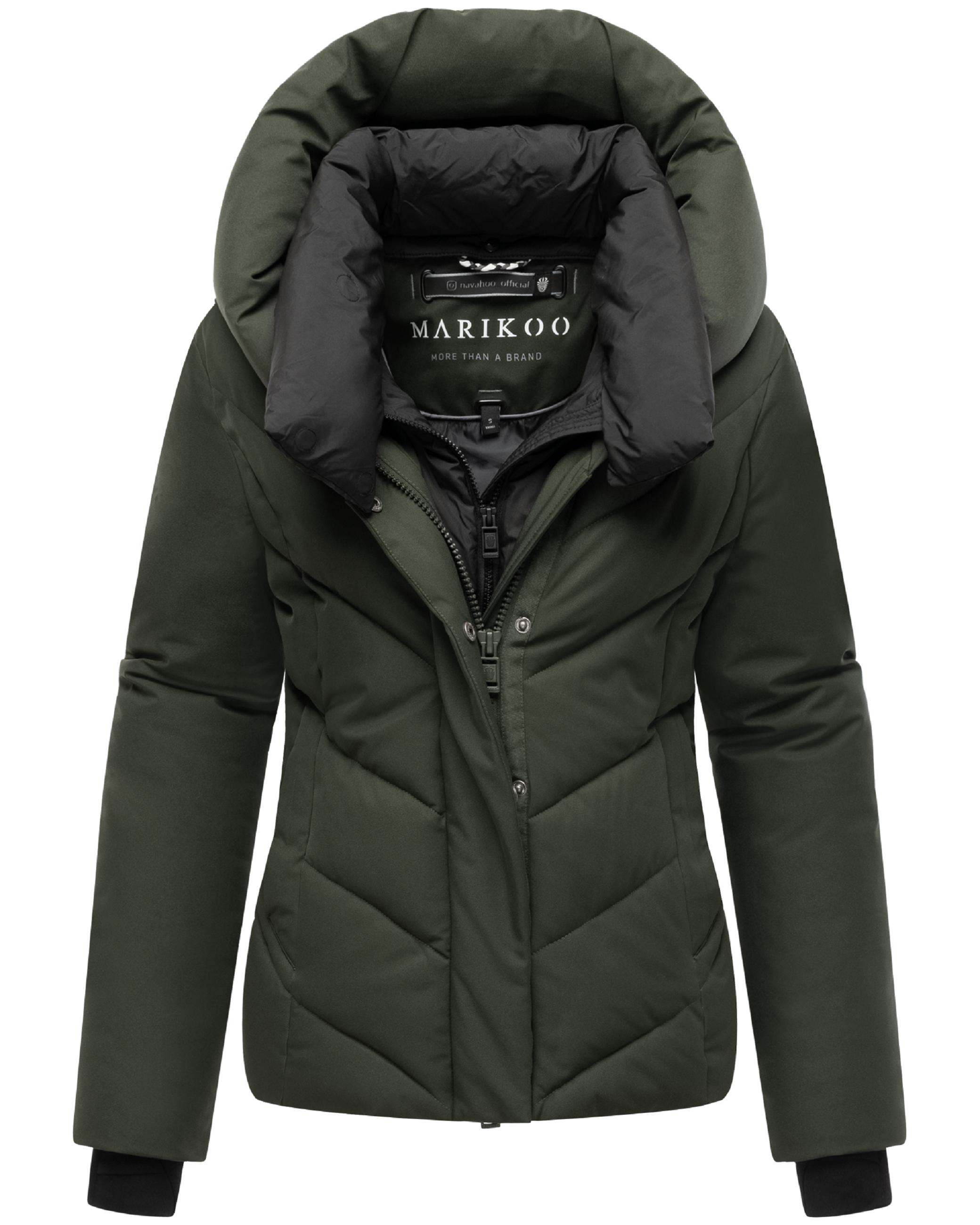Warme Steppjacke mit abnehmbarem Kragen-Einsatz "Nadiraa 16" Dark Olive