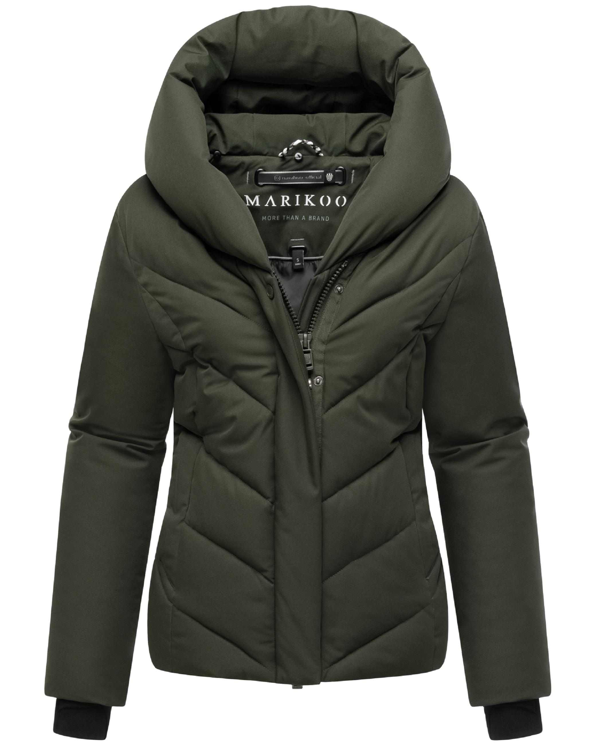 Warme Steppjacke mit abnehmbarem Kragen-Einsatz "Nadiraa 16" Dark Olive