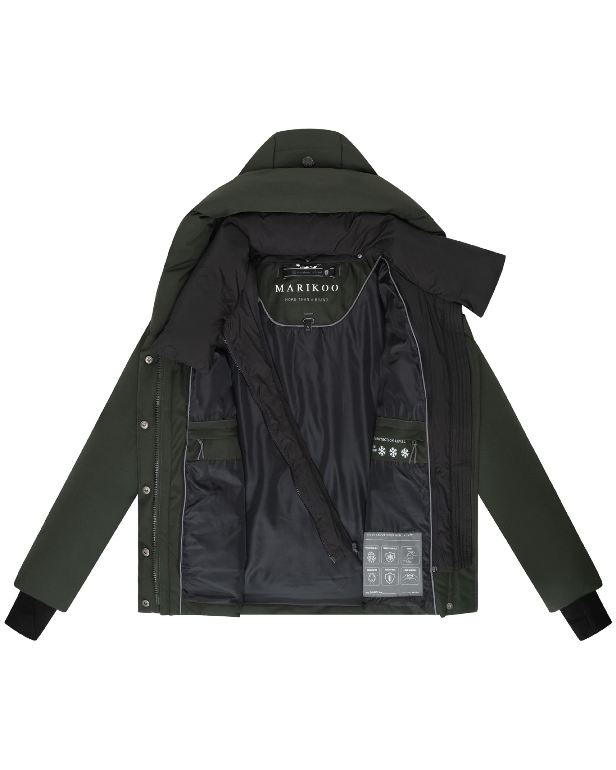Warme Steppjacke mit abnehmbarem Kragen-Einsatz "Nadiraa 16" Dark Olive
