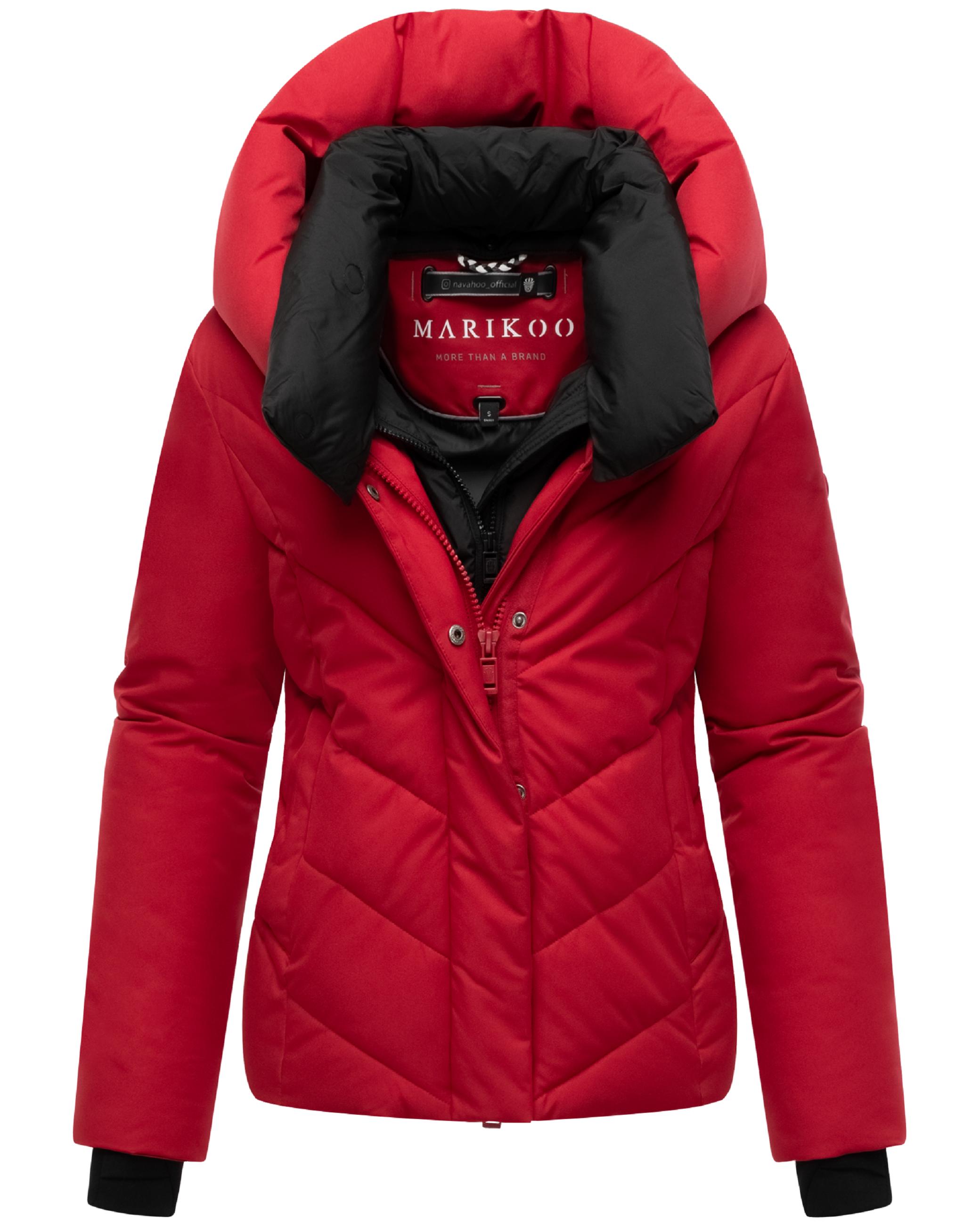 Warme Steppjacke mit abnehmbarem Kragen-Einsatz "Nadiraa 16" Deep Red