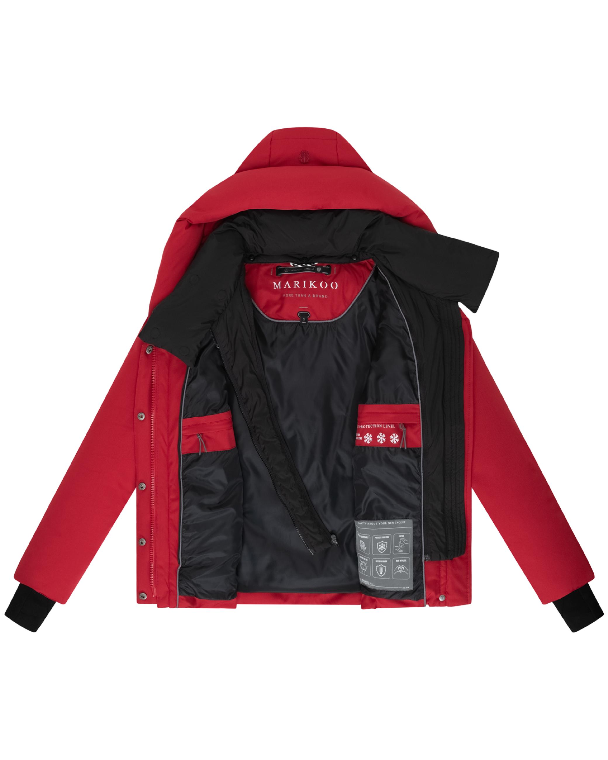 Warme Steppjacke mit abnehmbarem Kragen-Einsatz "Nadiraa 16" Deep Red