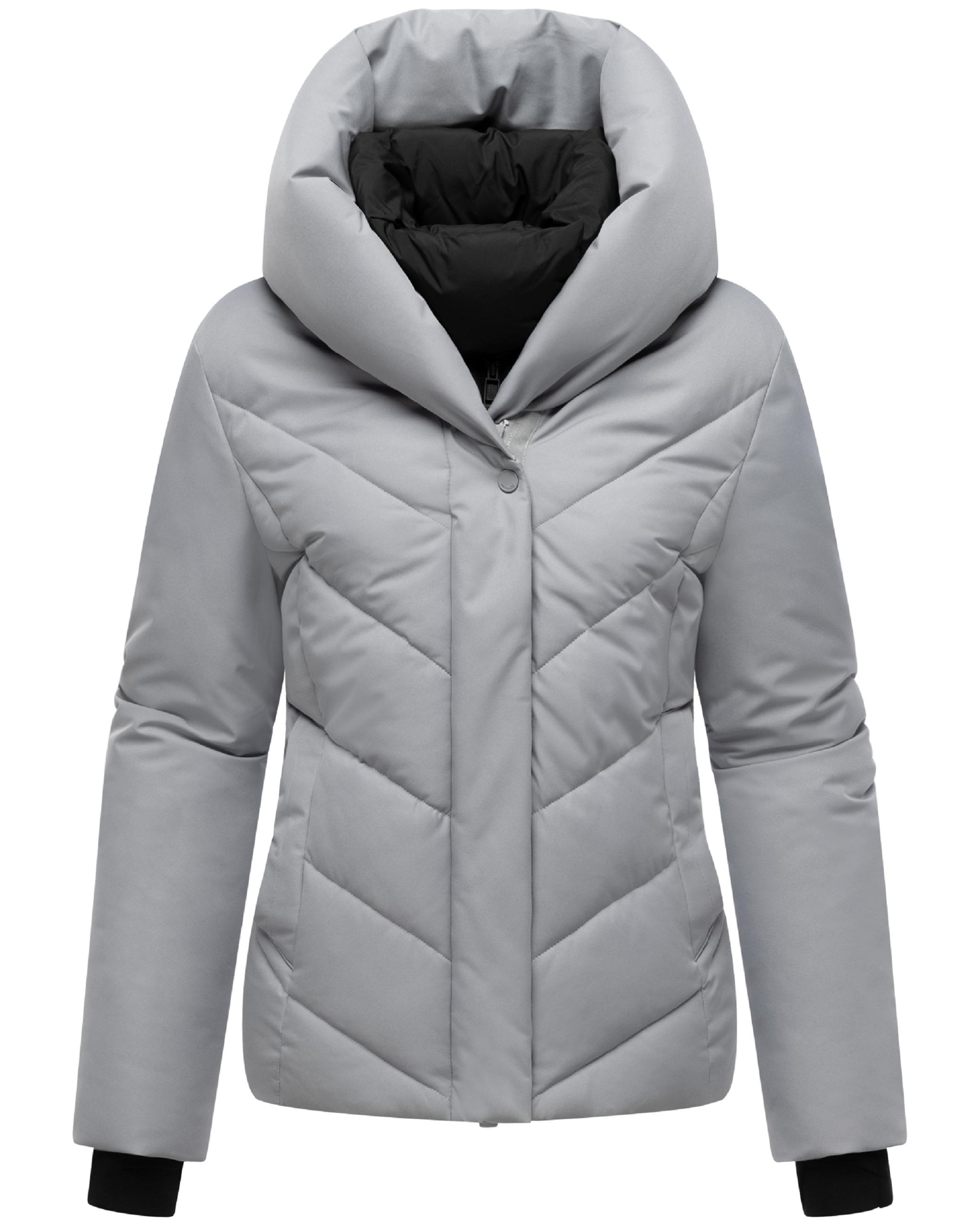 Warme Steppjacke mit abnehmbarem Kragen-Einsatz "Nadiraa 16" Grey