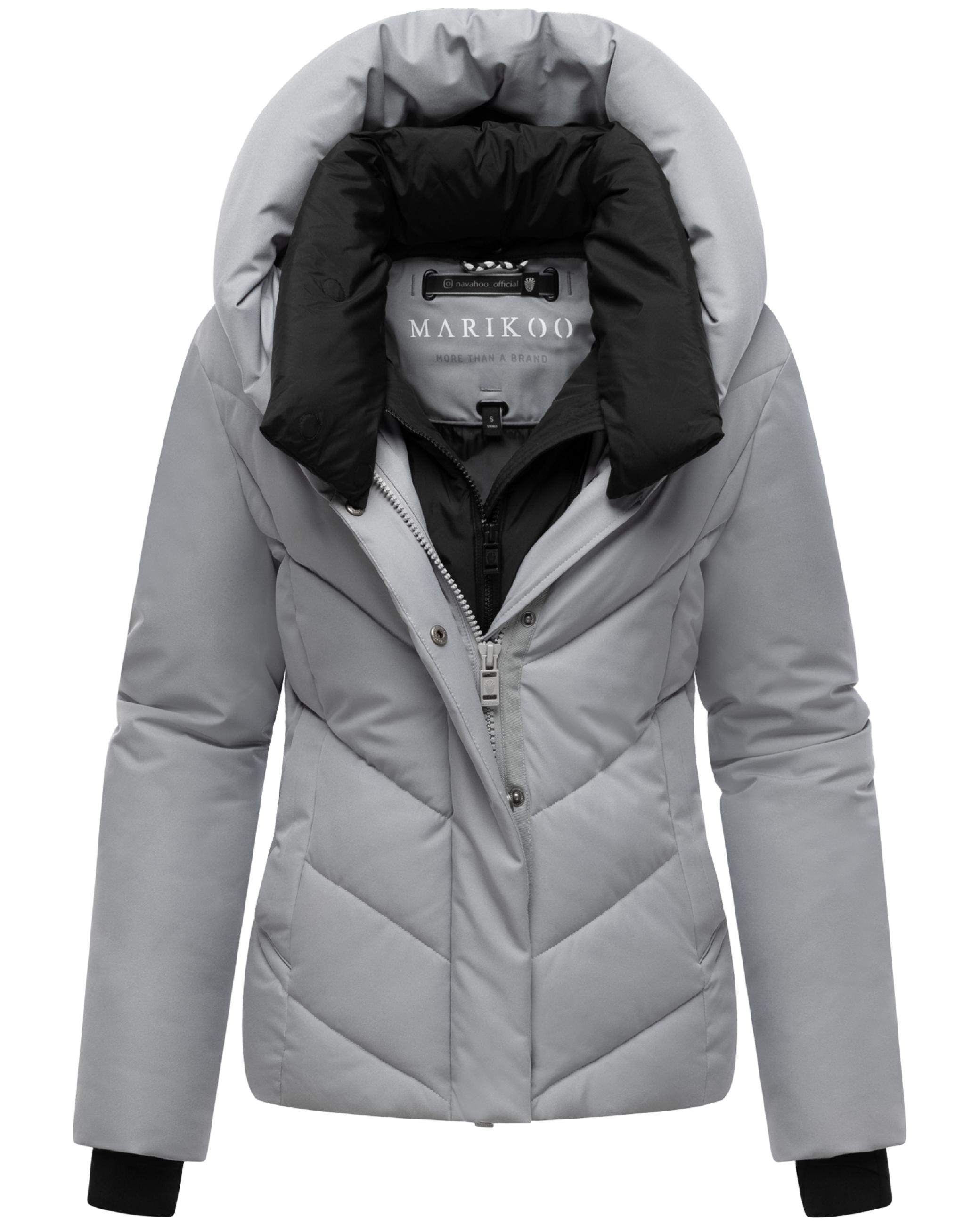 Warme Steppjacke mit abnehmbarem Kragen-Einsatz "Nadiraa 16" Grey
