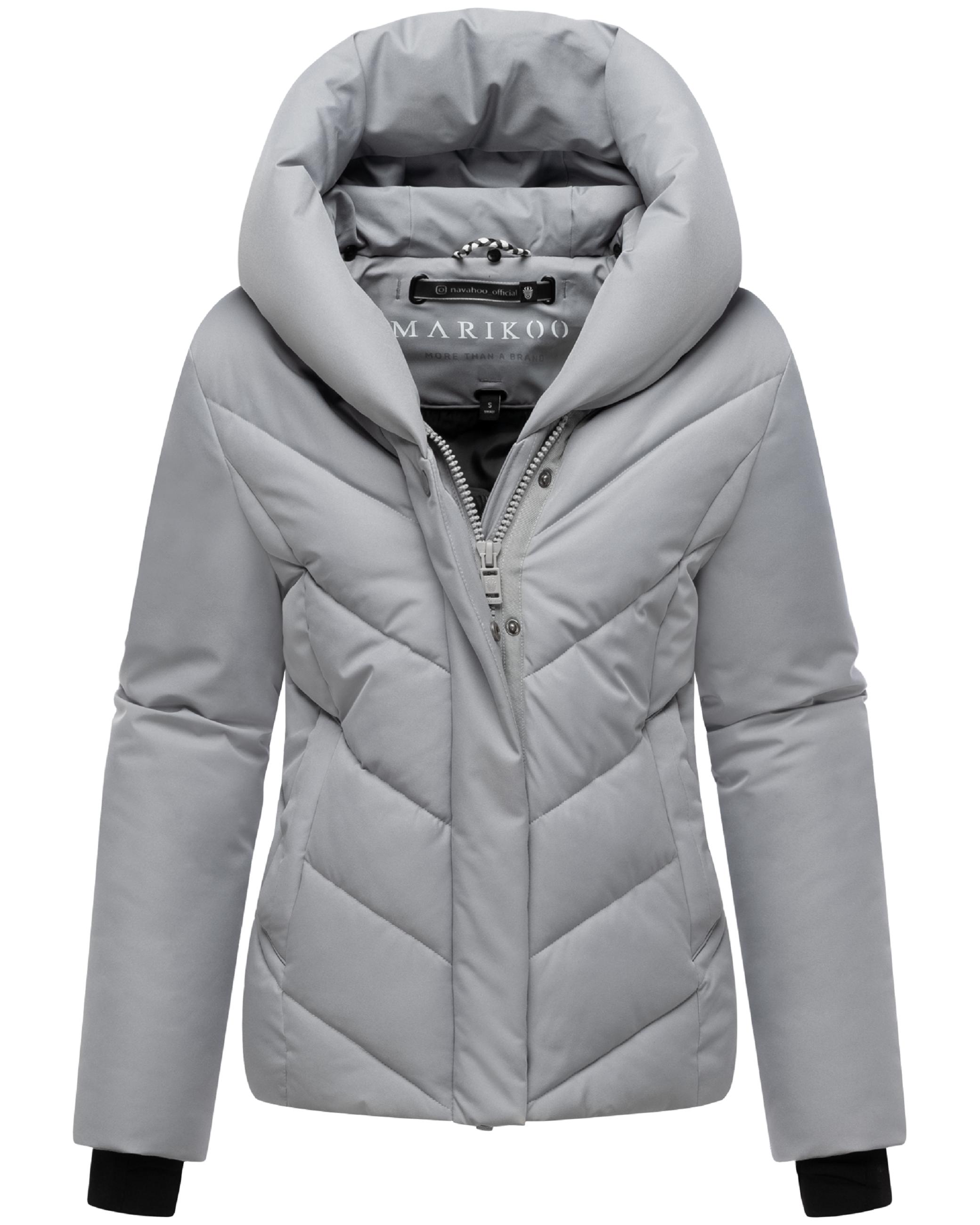 Warme Steppjacke mit abnehmbarem Kragen-Einsatz "Nadiraa 16" Grey