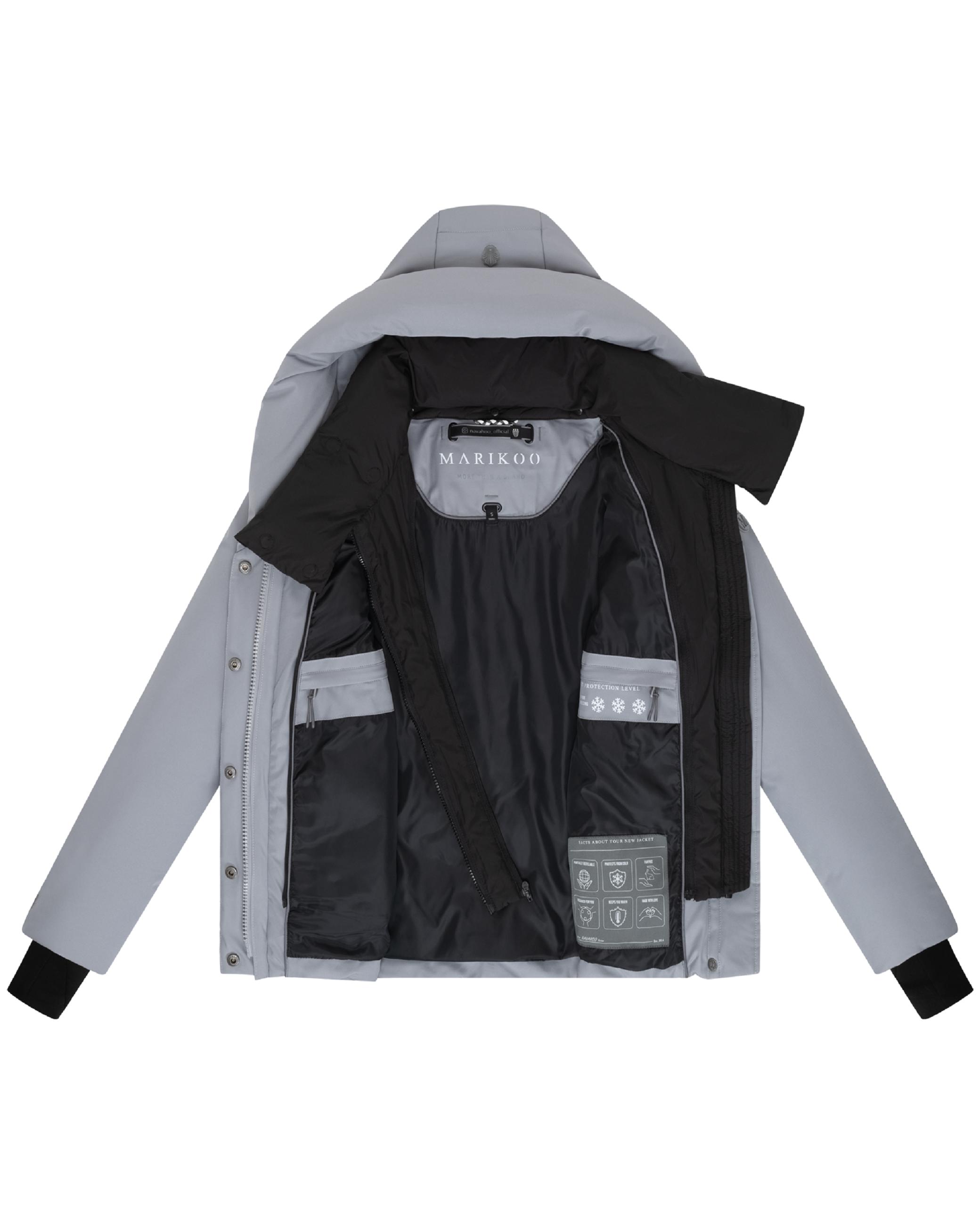 Warme Steppjacke mit abnehmbarem Kragen-Einsatz "Nadiraa 16" Grey