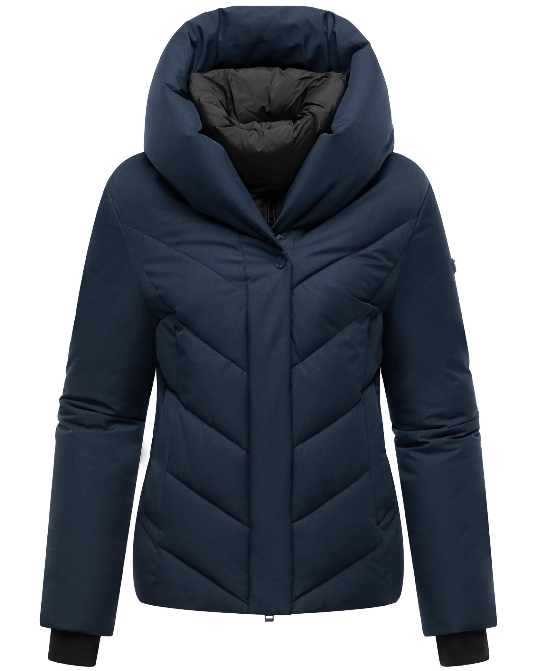 Warme Steppjacke mit abnehmbarem Kragen-Einsatz "Nadiraa 16" Navy
