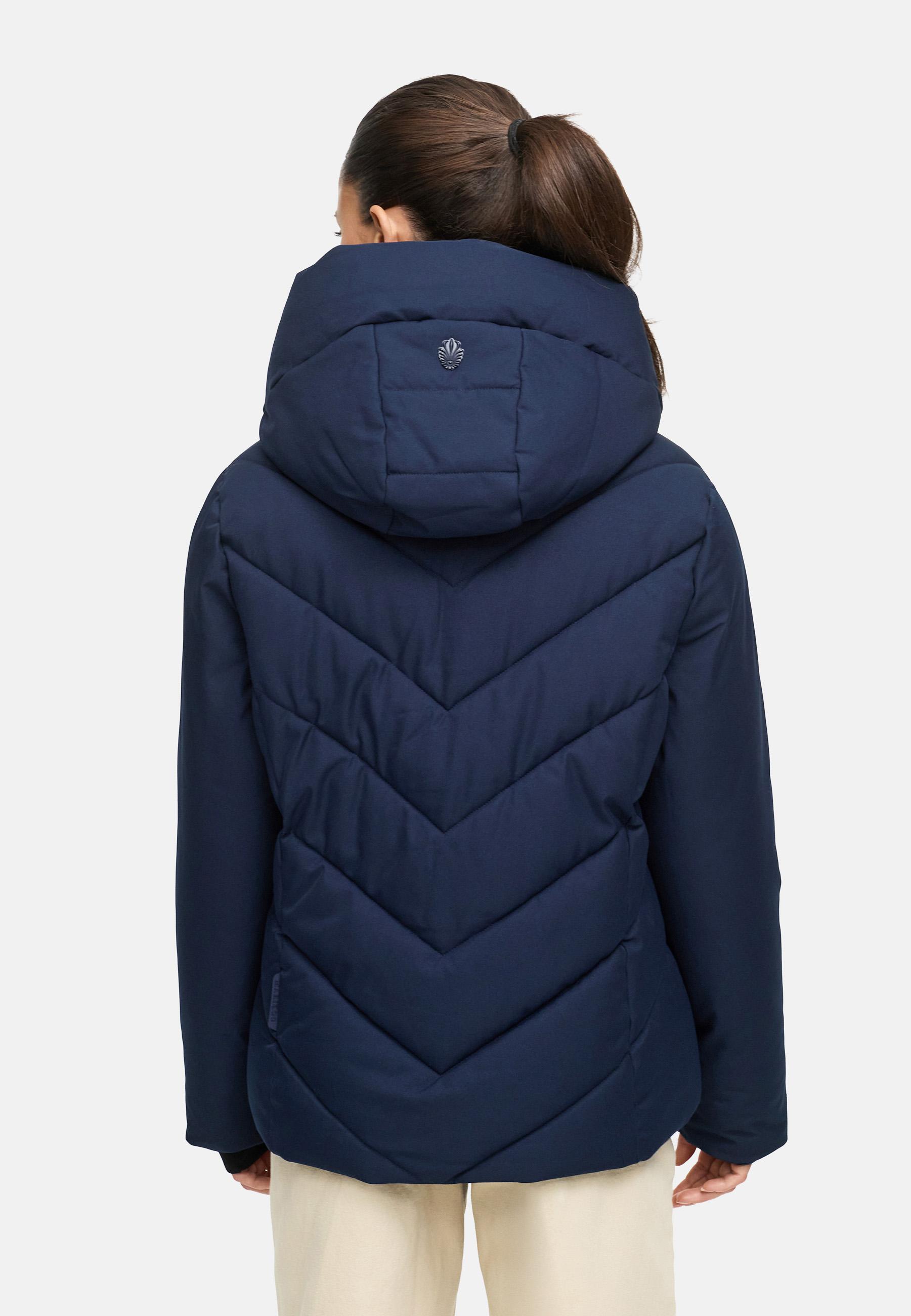 Warme Steppjacke mit abnehmbarem Kragen-Einsatz "Nadiraa 16" Navy