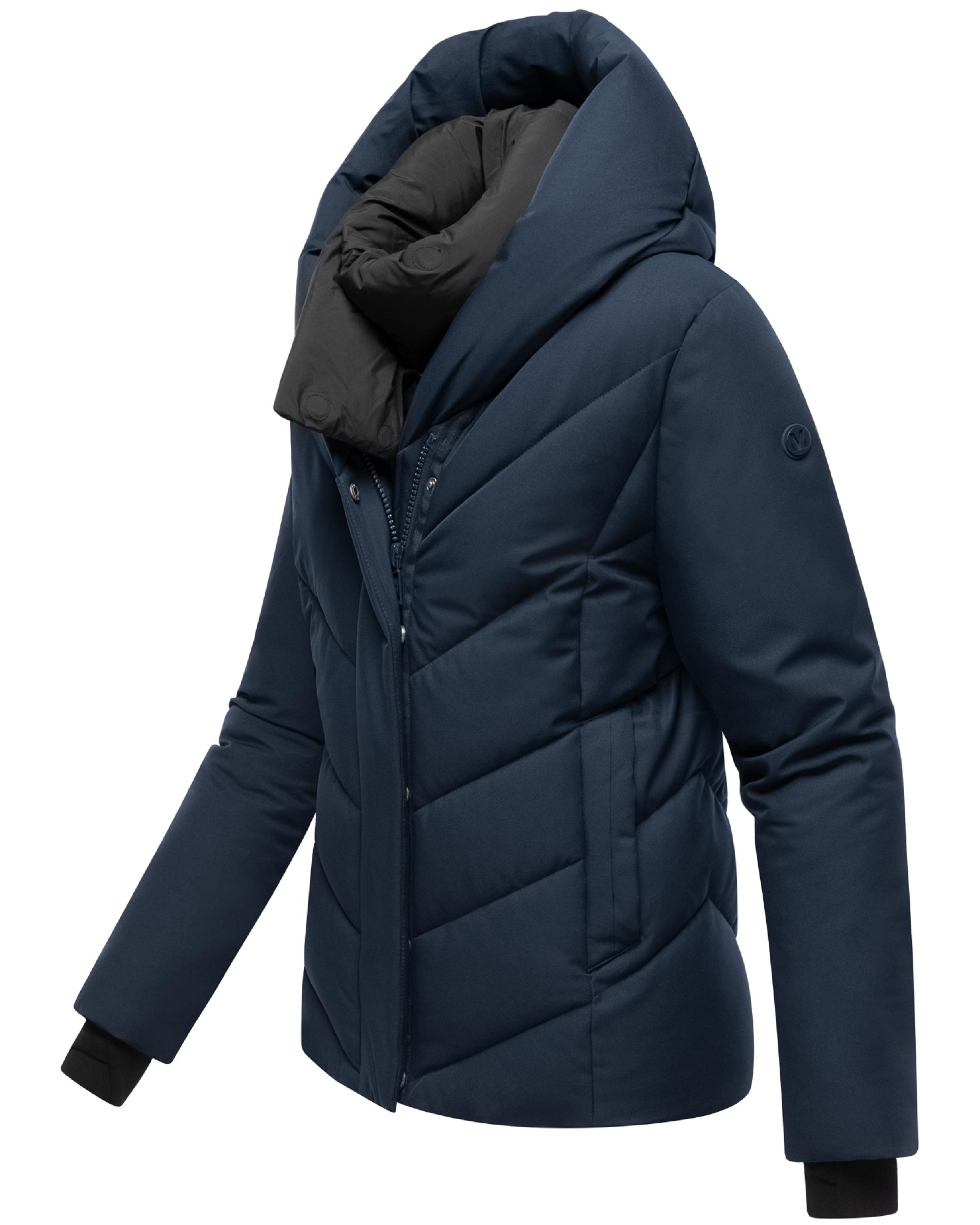Warme Steppjacke mit abnehmbarem Kragen-Einsatz "Nadiraa 16" Navy