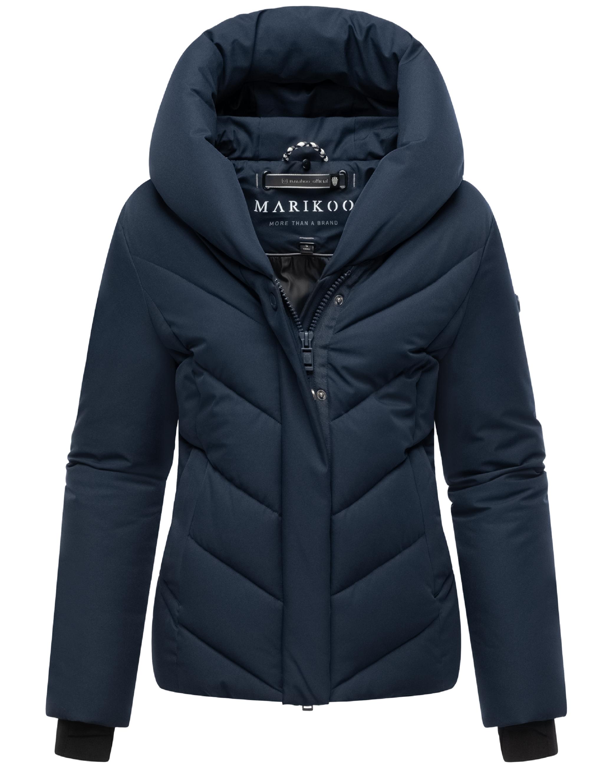 Warme Steppjacke mit abnehmbarem Kragen-Einsatz "Nadiraa 16" Navy