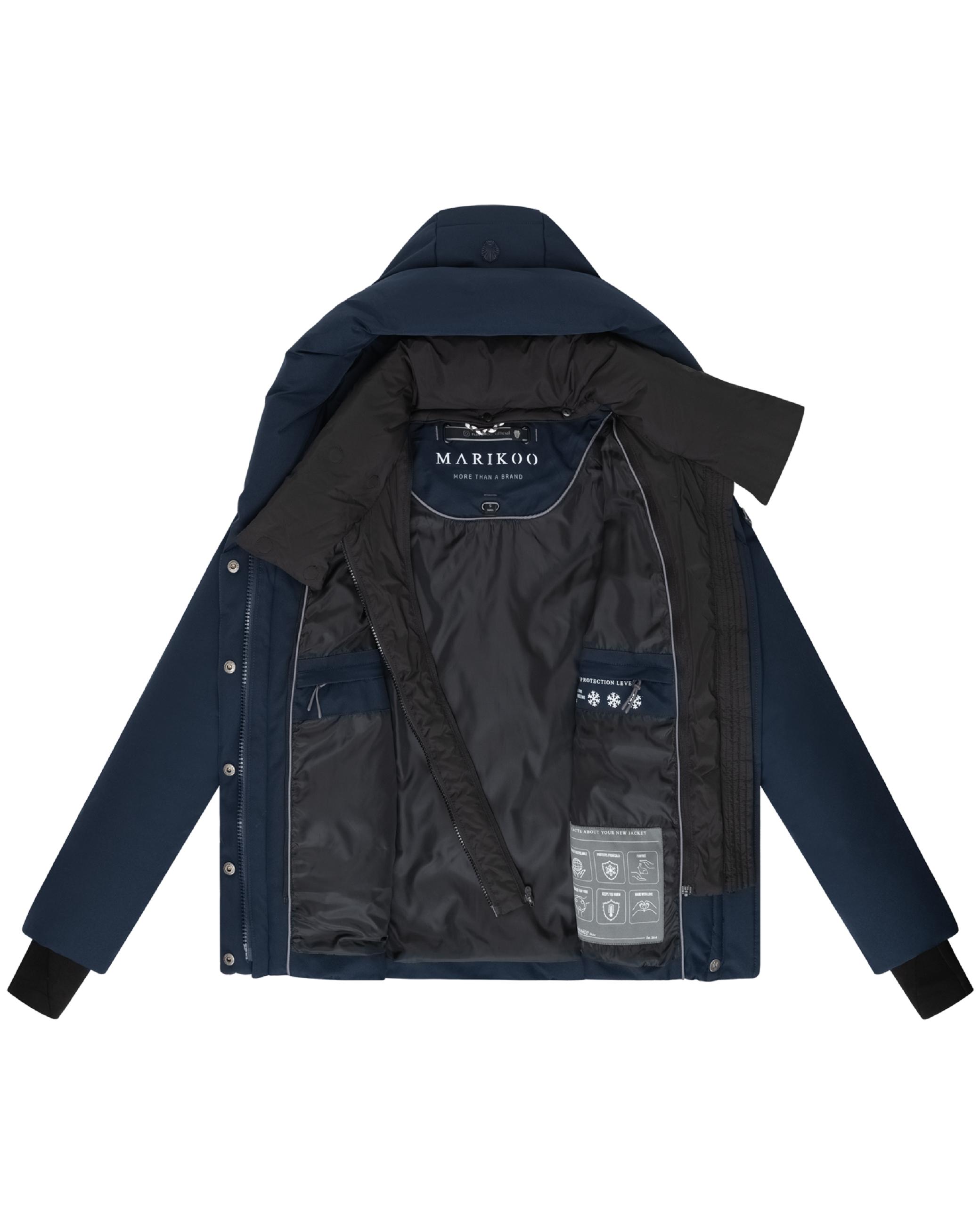 Warme Steppjacke mit abnehmbarem Kragen-Einsatz "Nadiraa 16" Navy