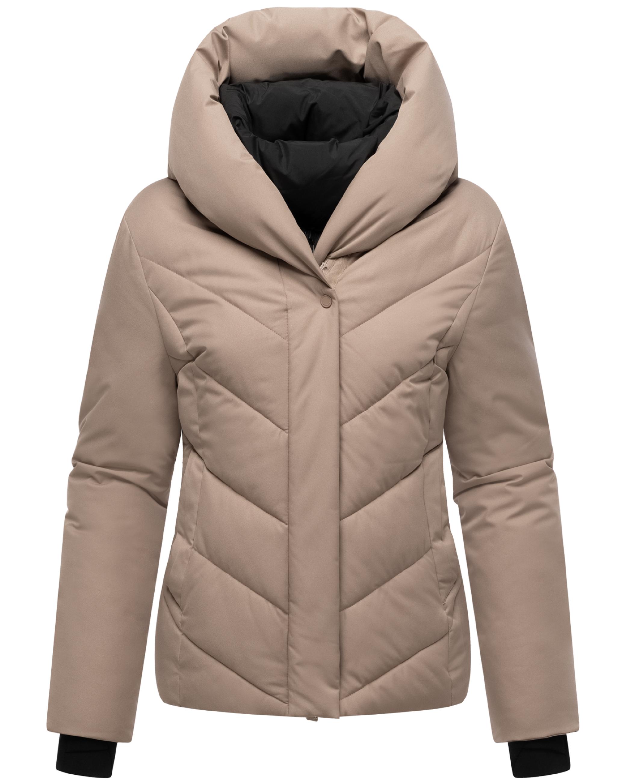 Warme Steppjacke mit abnehmbarem Kragen-Einsatz "Nadiraa 16" Taupe Grey
