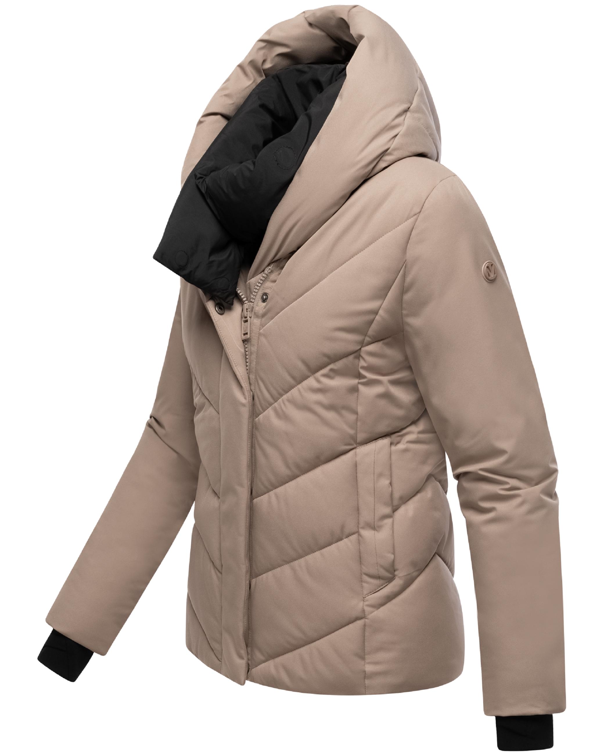 Warme Steppjacke mit abnehmbarem Kragen-Einsatz "Nadiraa 16" Taupe Grey