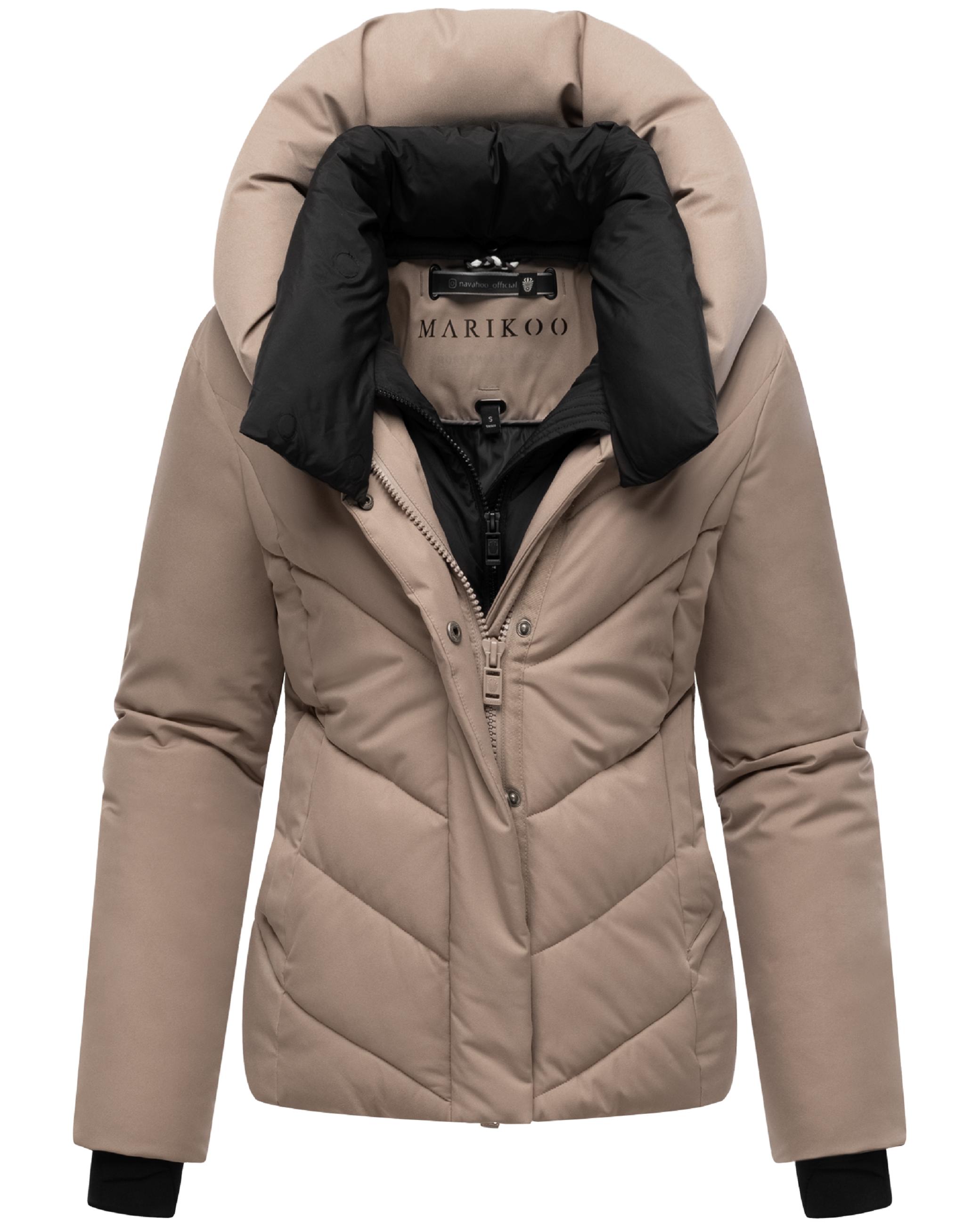 Warme Steppjacke mit abnehmbarem Kragen-Einsatz "Nadiraa 16" Taupe Grey