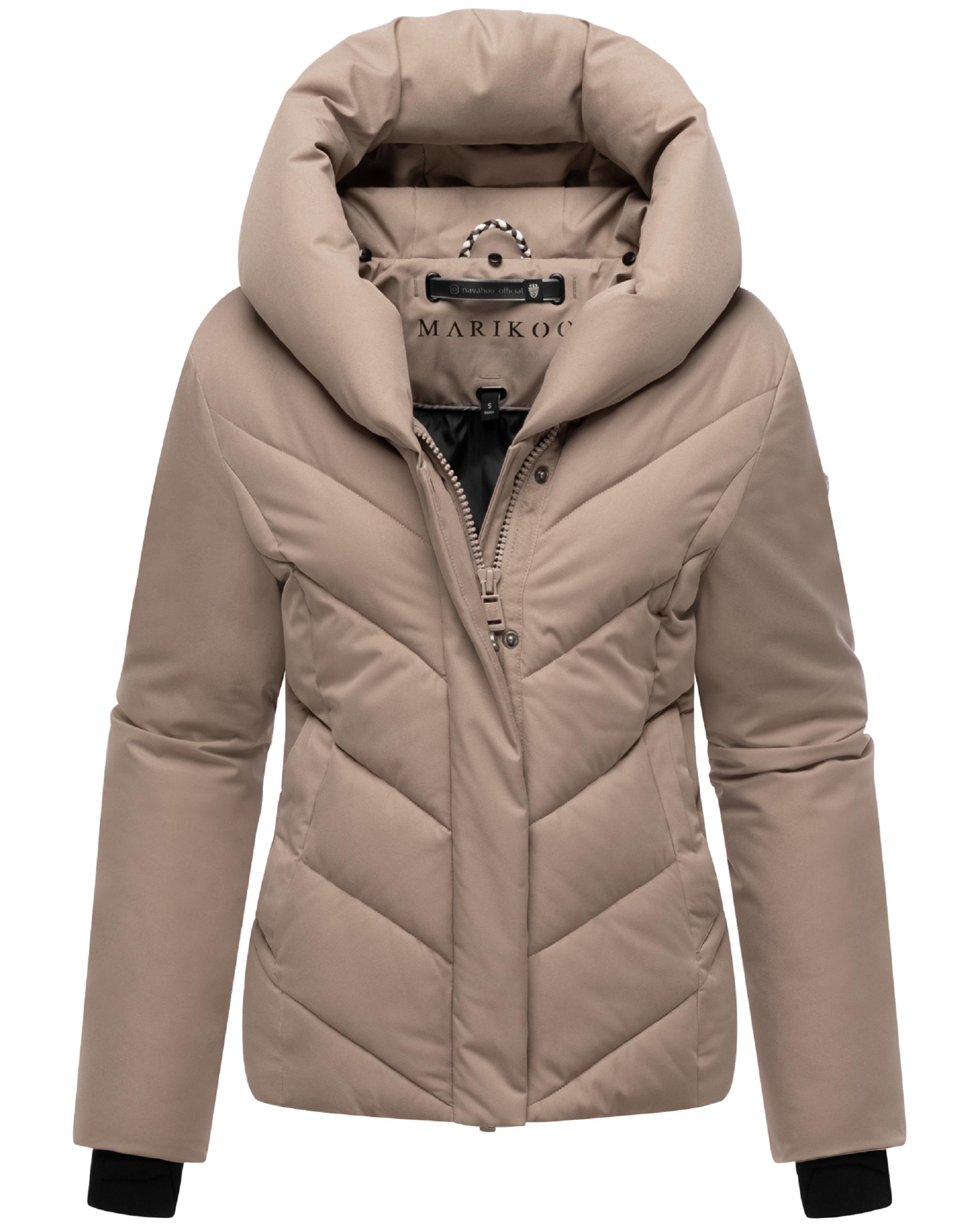Warme Steppjacke mit abnehmbarem Kragen-Einsatz "Nadiraa 16" Taupe Grey