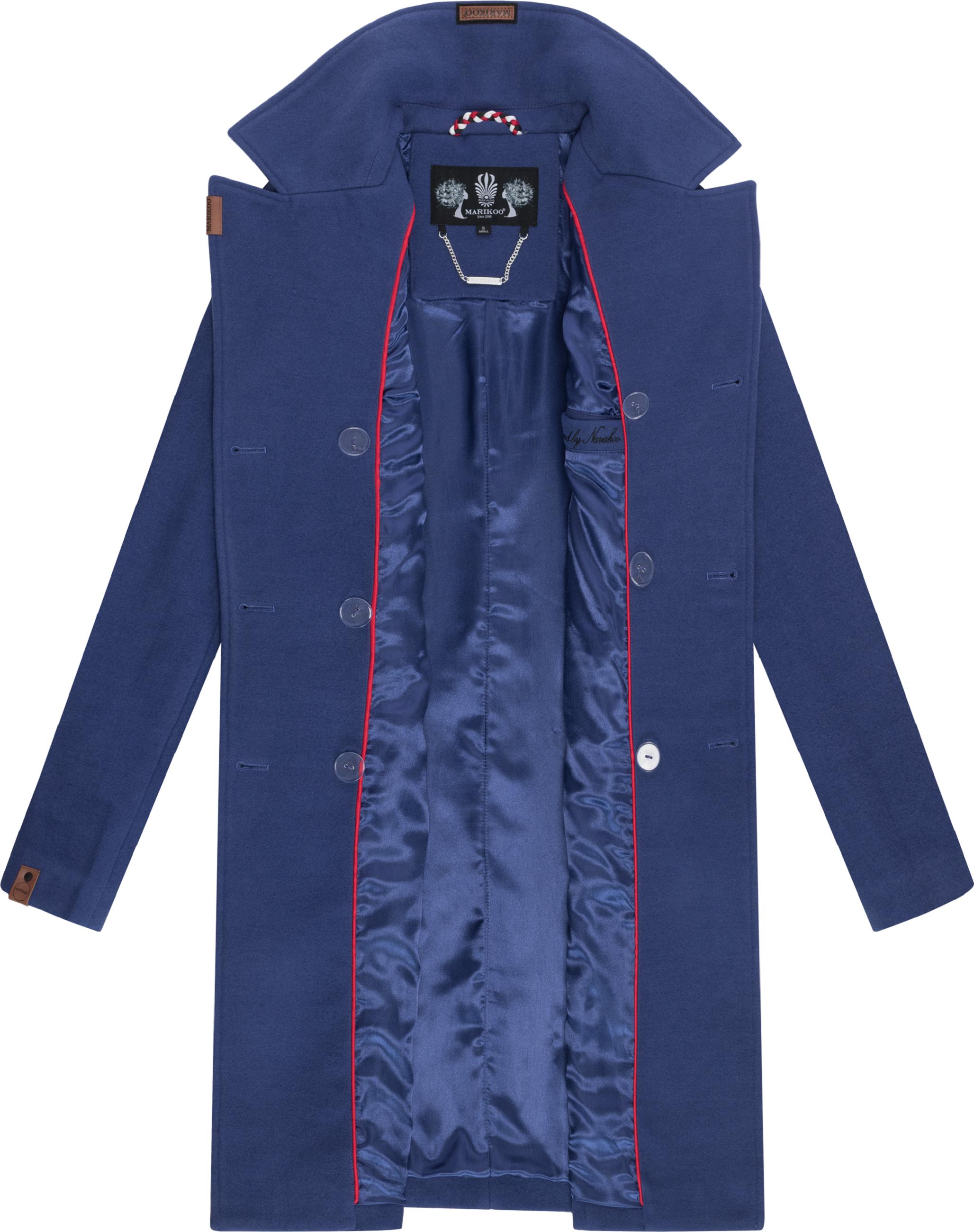 Eleganter Wollmantel mit Reverskragen "Nanakoo" Blue Violet