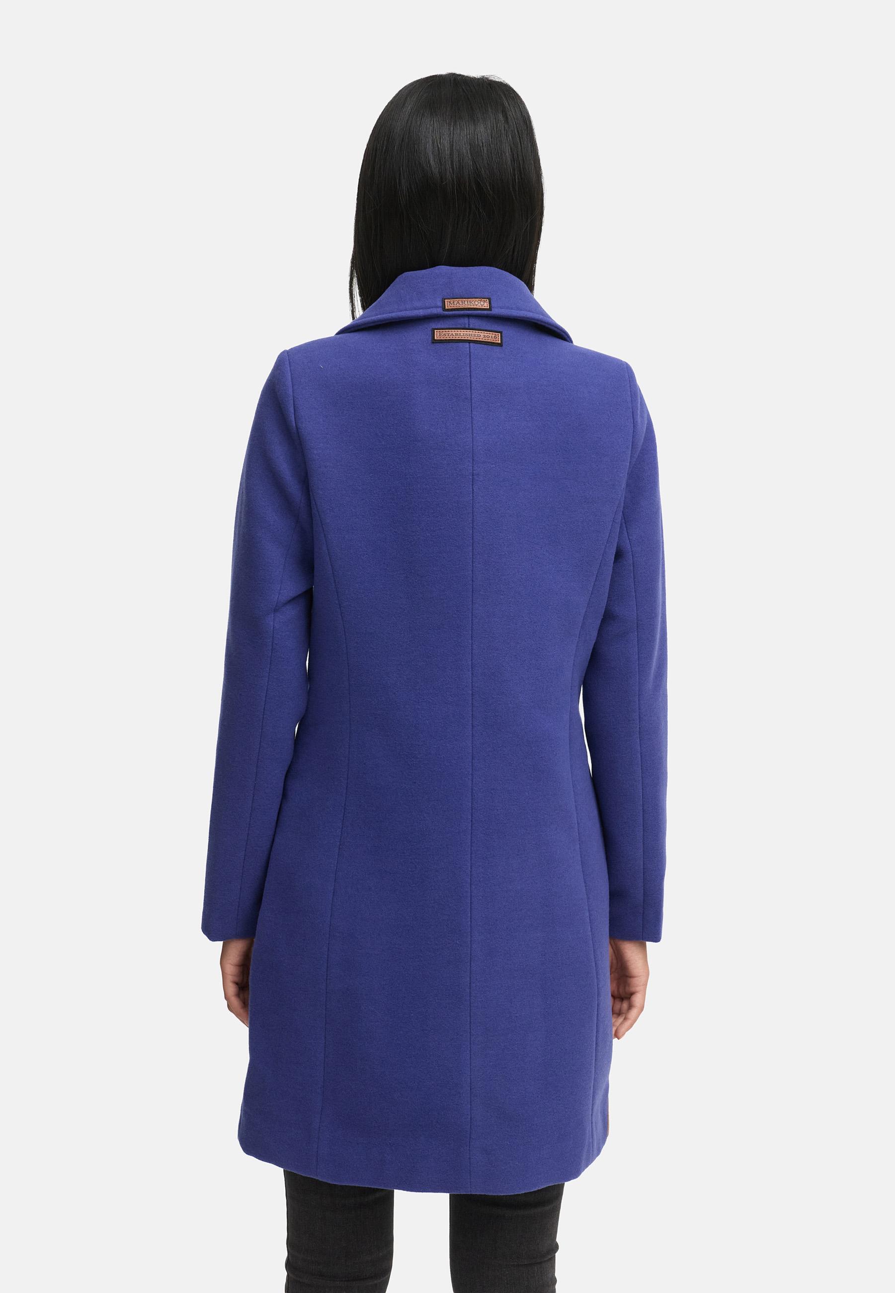 Eleganter Wollmantel mit Reverskragen "Nanakoo" Blue Violet