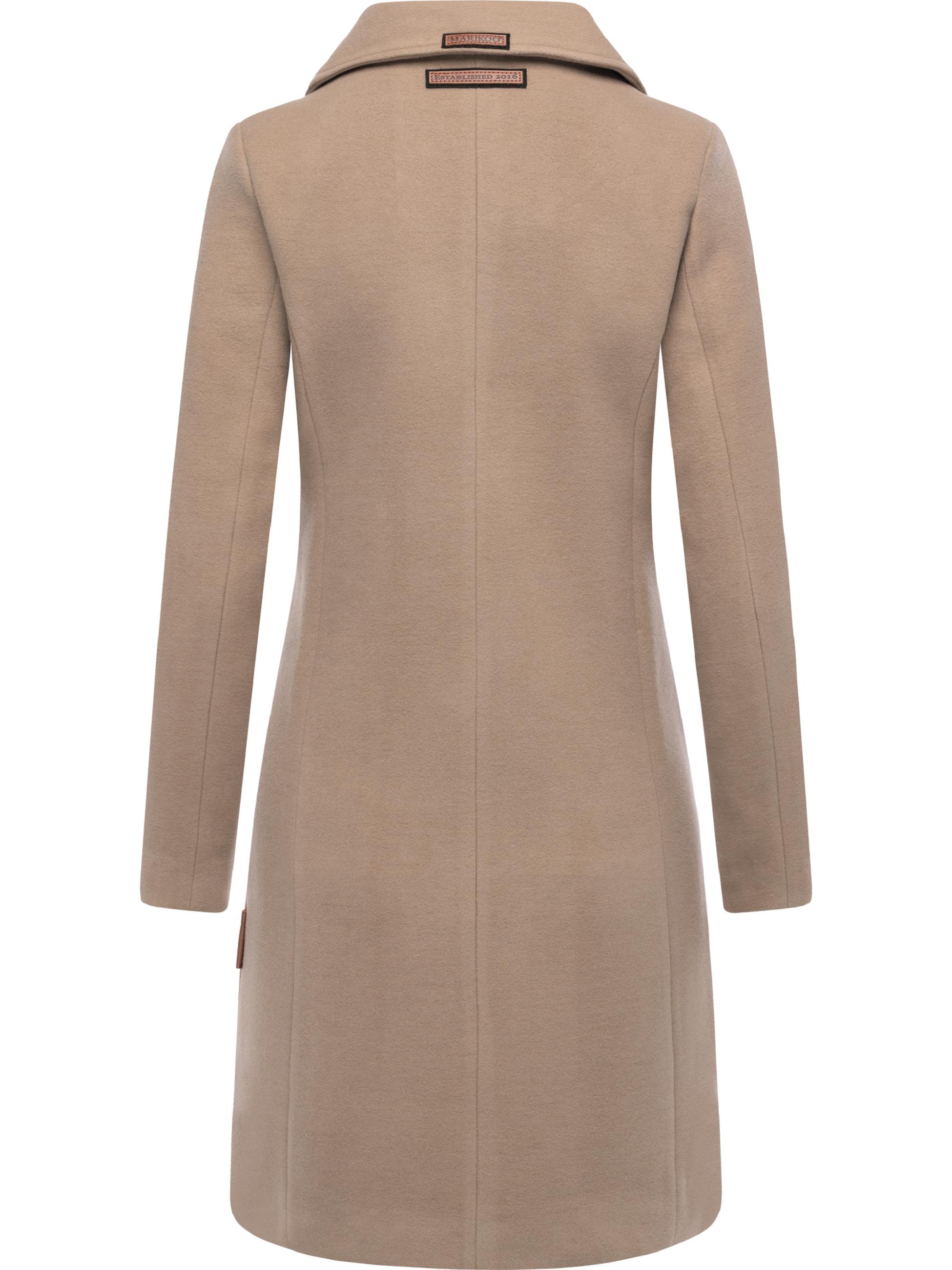 Eleganter Wollmantel mit Reverskragen "Nanakoo" Taupe Grey